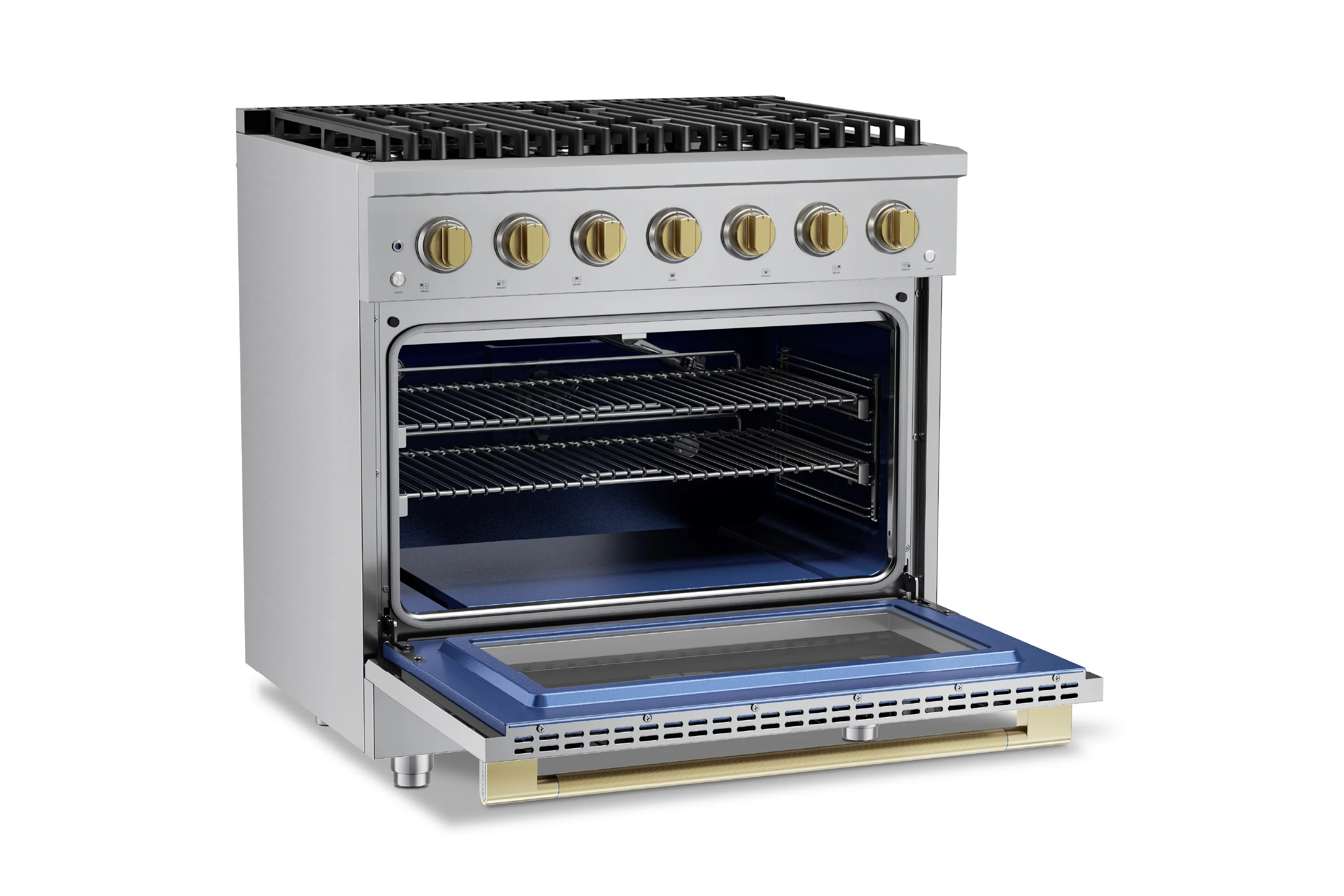 Hauslane HausPro Series 36-Inch Gas or Dual Fuel Range with 6 Burners and Convection Oven in Stainless Steel - Image 28