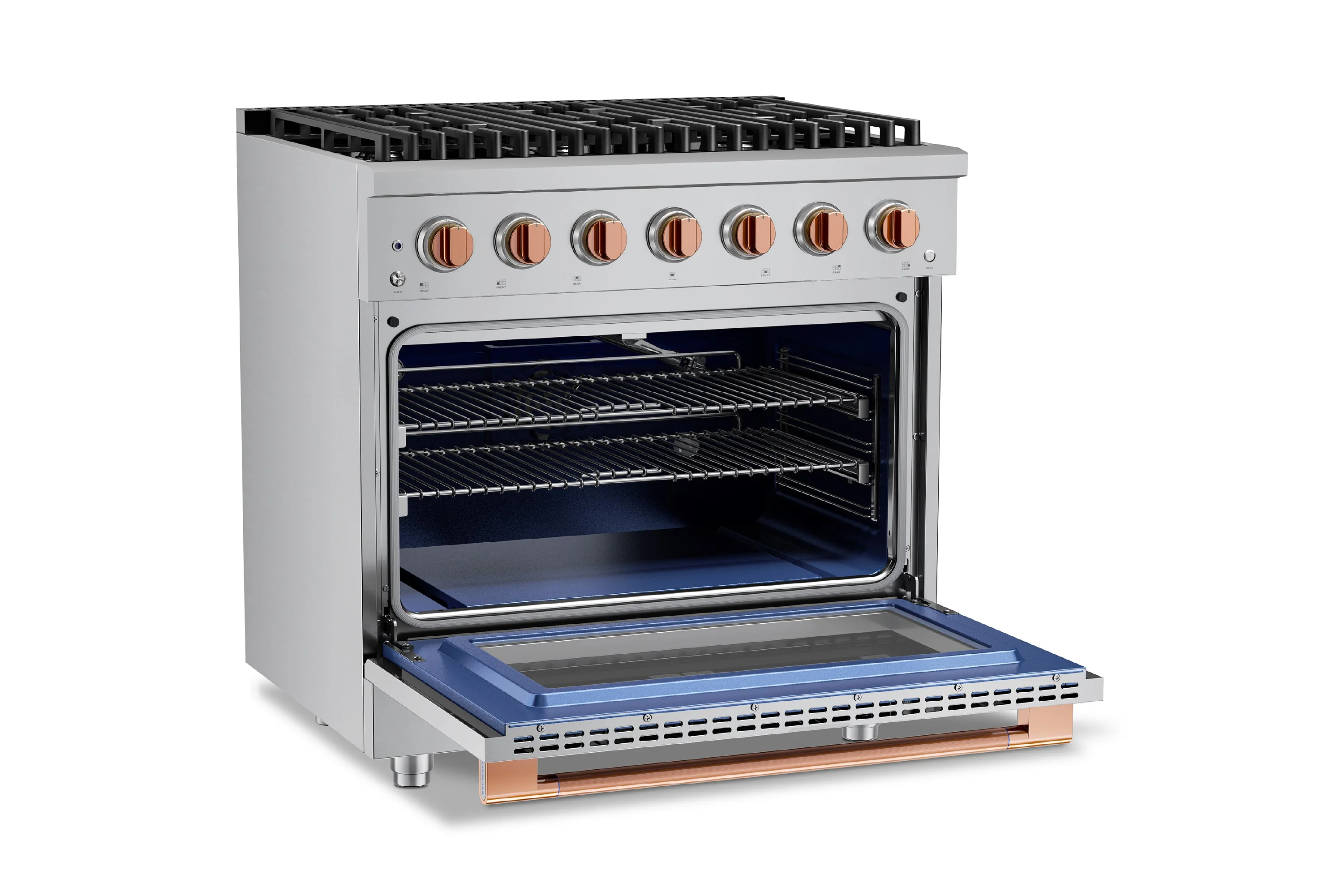 Hauslane HausPro Series 36-Inch Gas or Dual Fuel Range with 6 Burners and Convection Oven in Stainless Steel - Image 34
