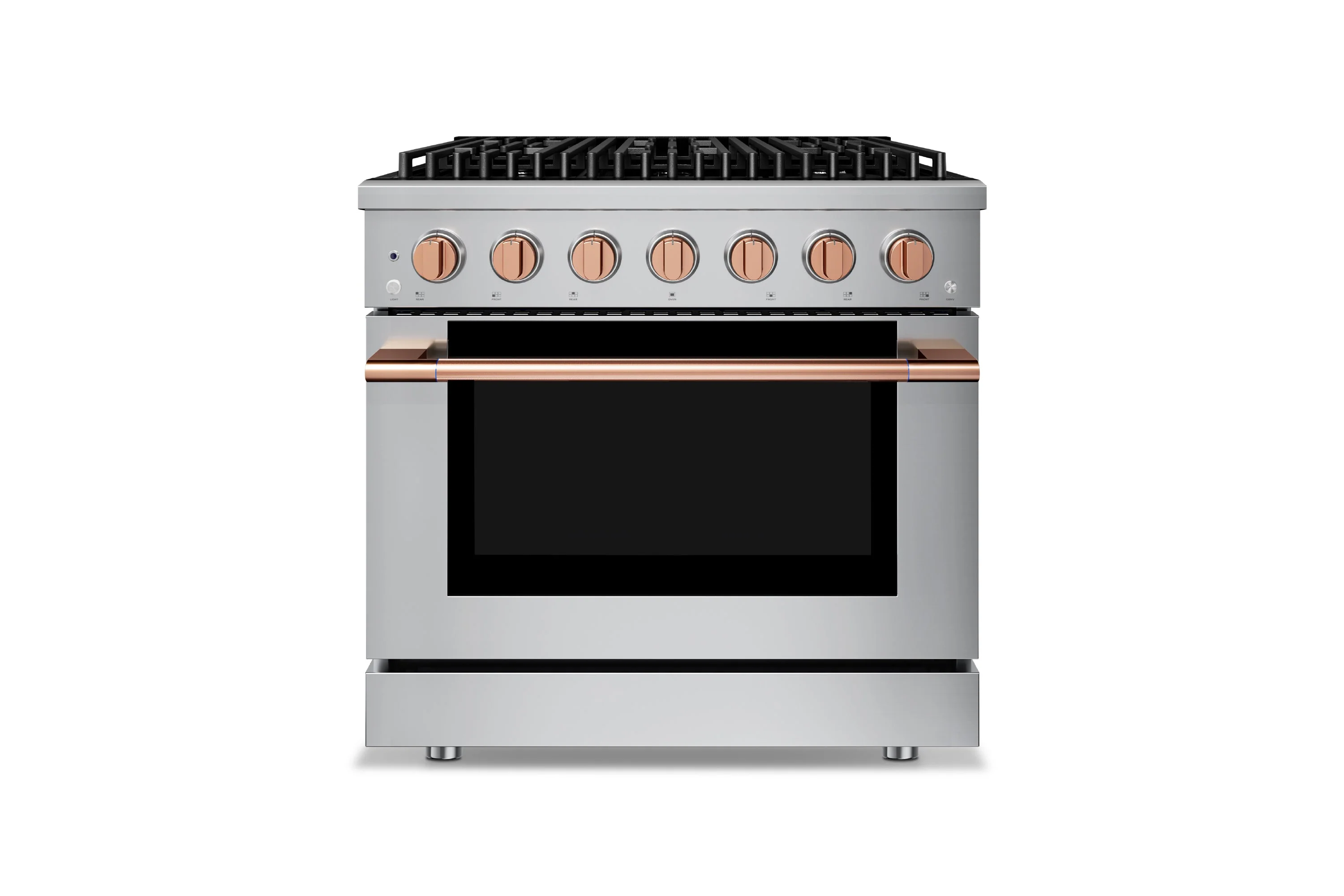 Hauslane HausPro Series 36-Inch Gas or Dual Fuel Range with 6 Burners and Convection Oven in Stainless Steel - Image 5