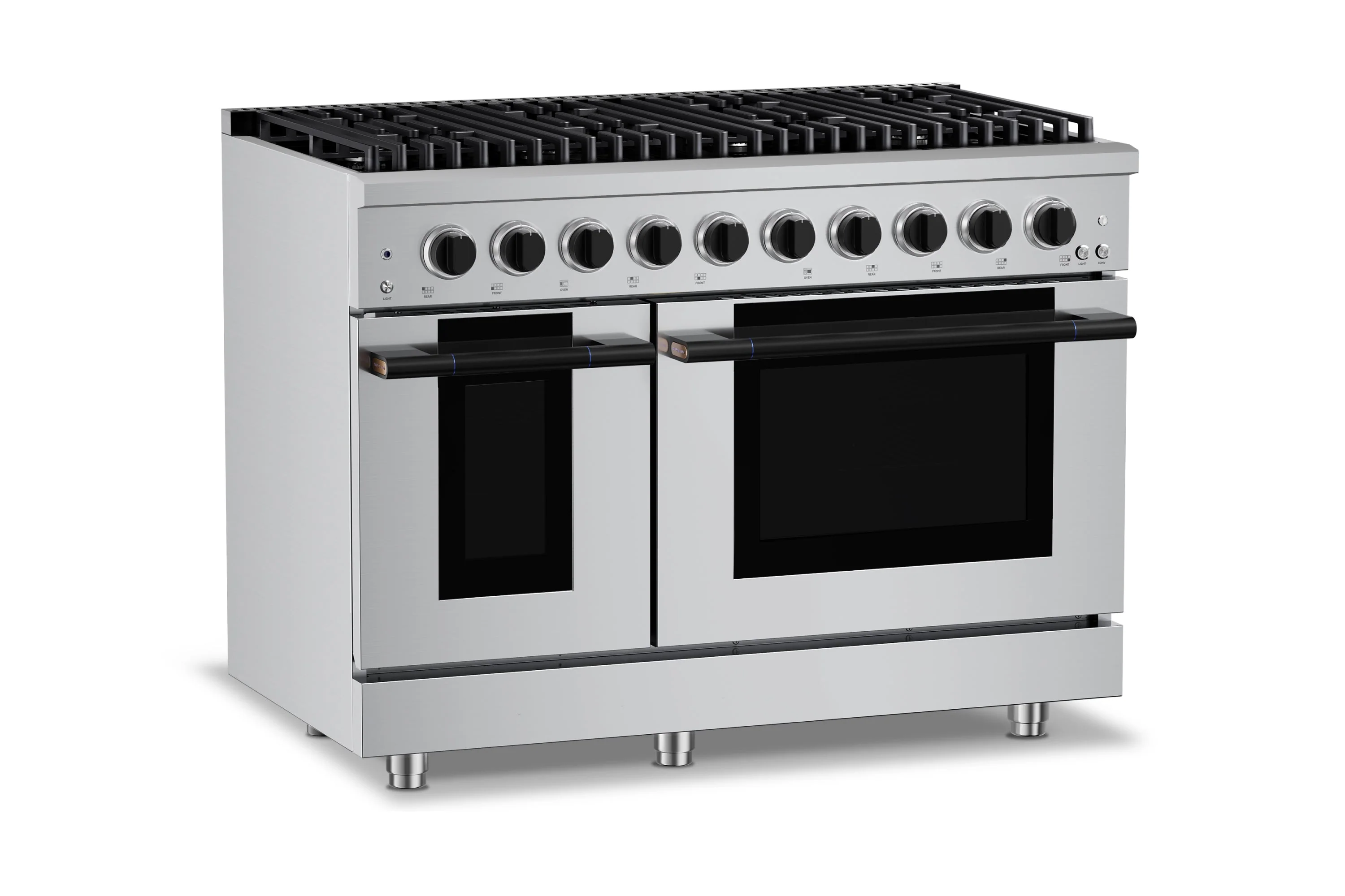 Hauslane HausPro Series 48-Inch Gas or Dual Fuel Range with 8 Burners and Convection Oven in Stainless Steel - Image 14