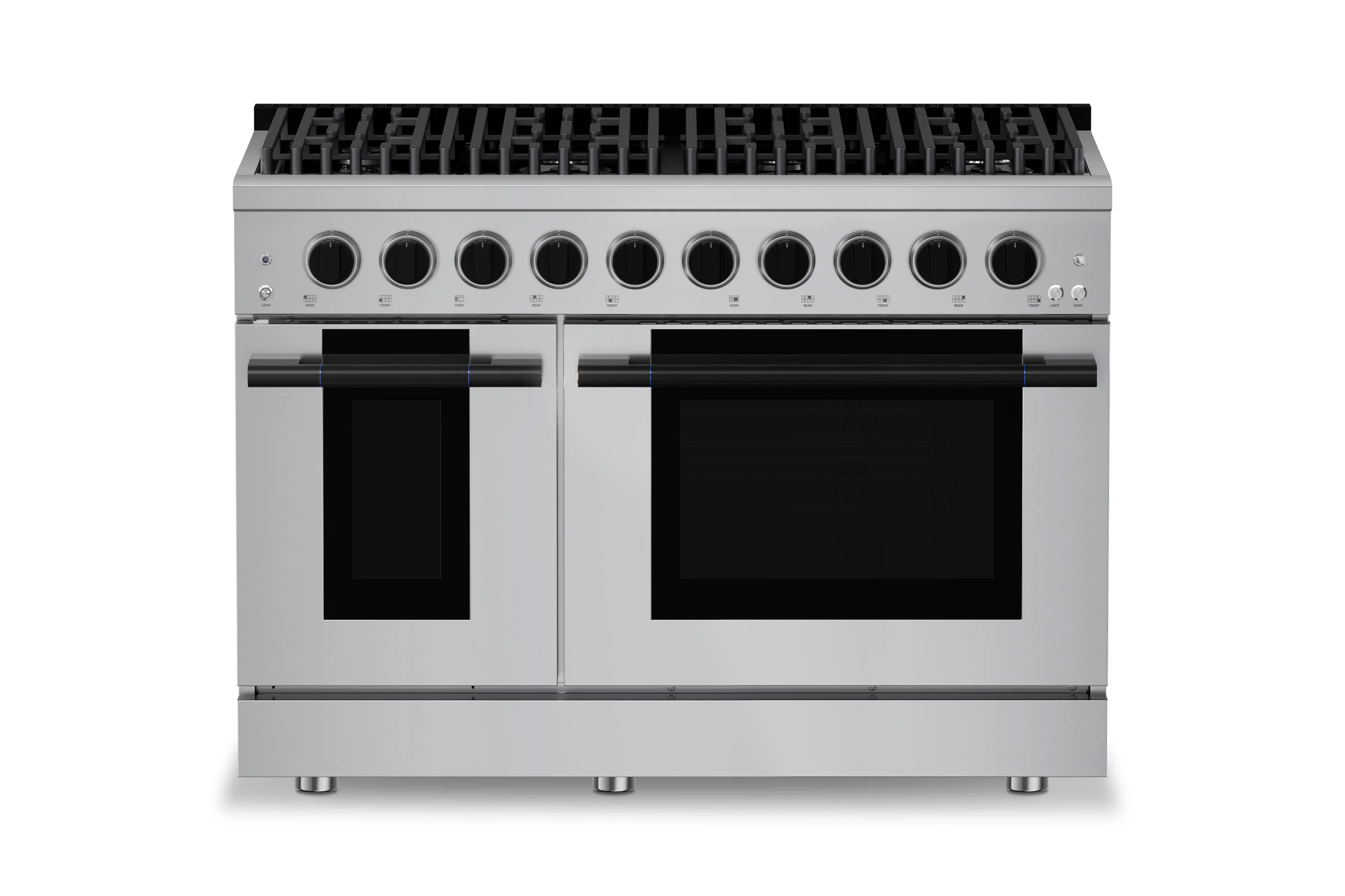 Hauslane HausPro Series 48-Inch Gas or Dual Fuel Range with 8 Burners and Convection Oven in Stainless Steel - Image 2