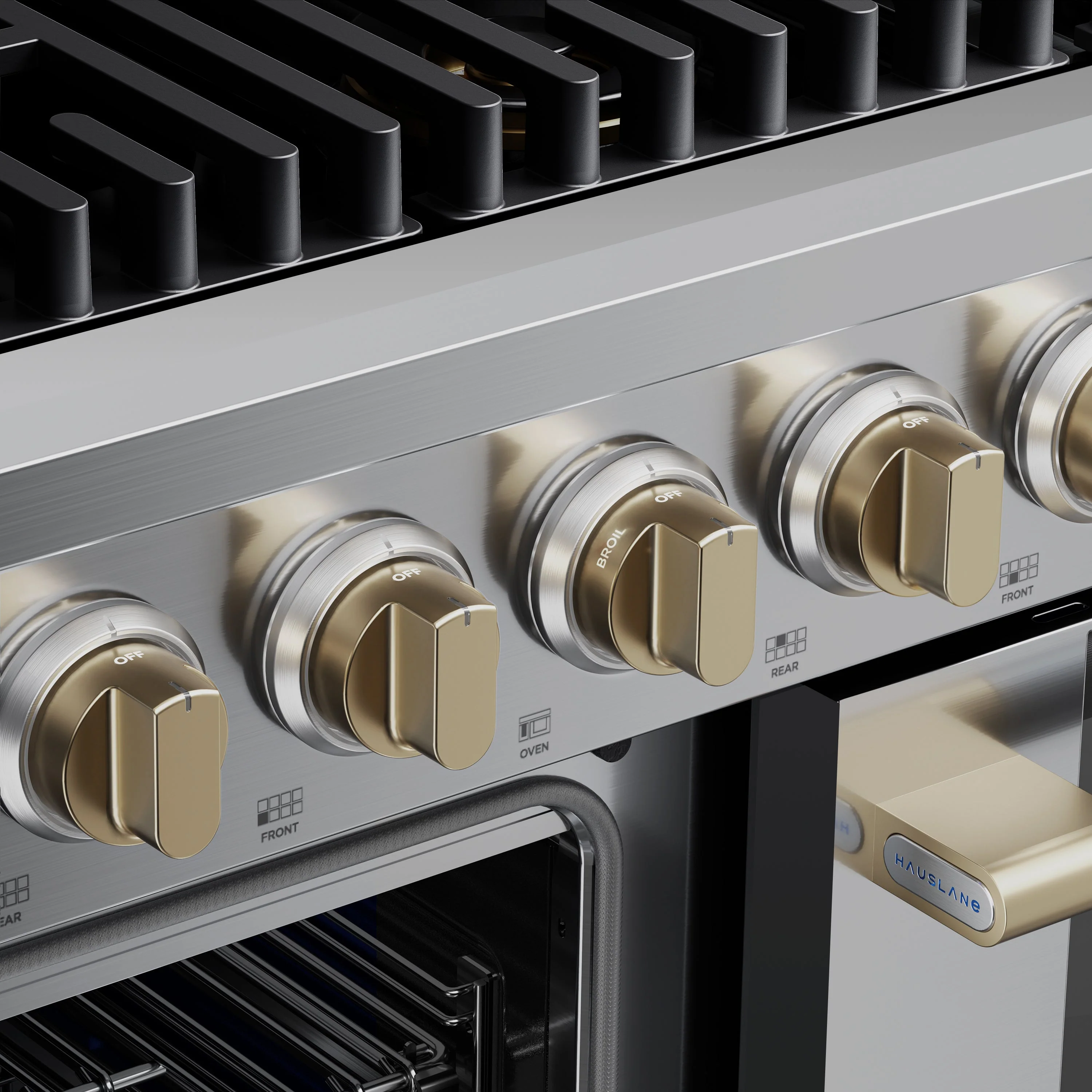 Hauslane HausPro Series 48-Inch Gas or Dual Fuel Range with 8 Burners and Convection Oven in Stainless Steel - Image 28