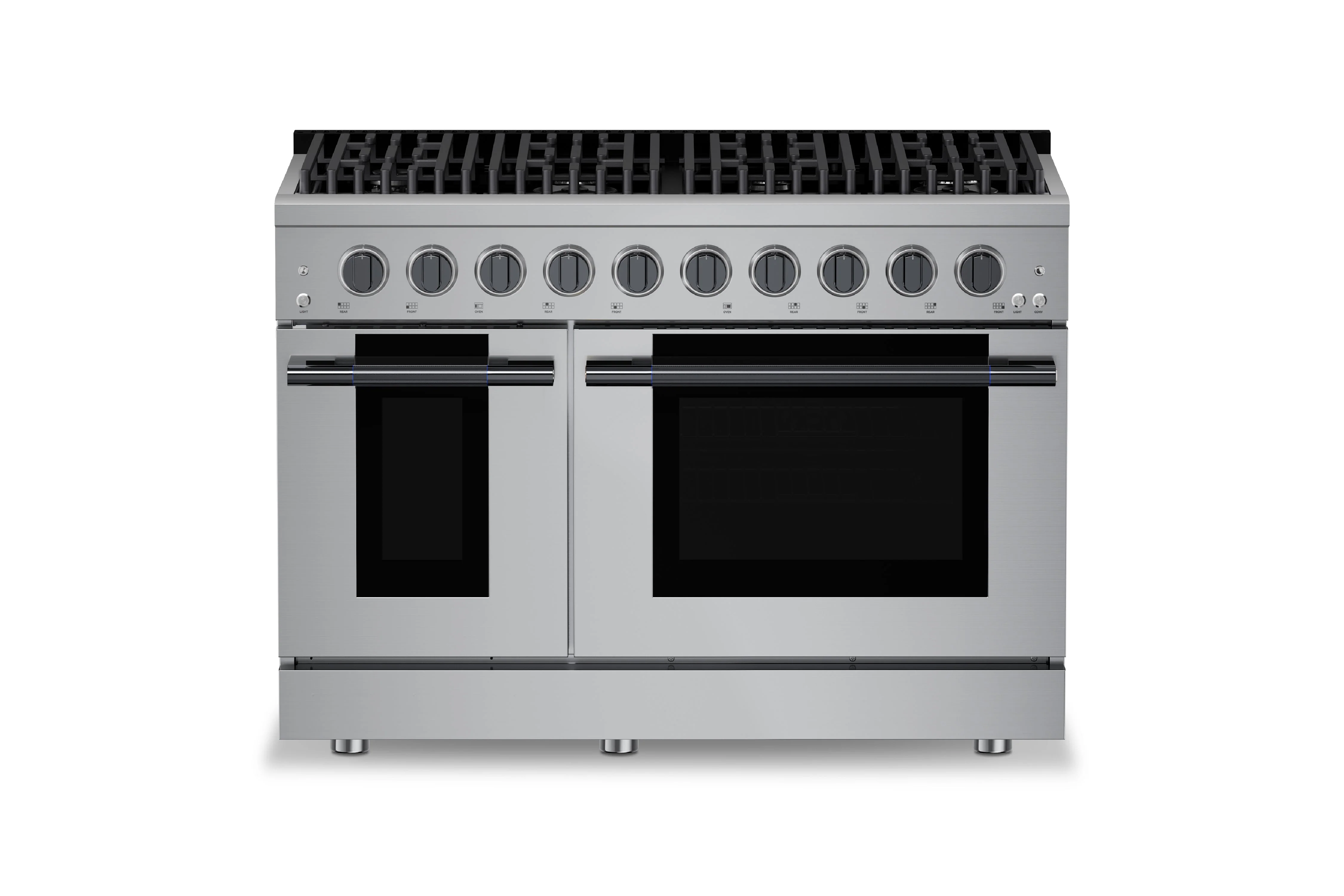 Hauslane HausPro Series 48-Inch Gas or Dual Fuel Range with 8 Burners and Convection Oven in Stainless Steel - Image 3