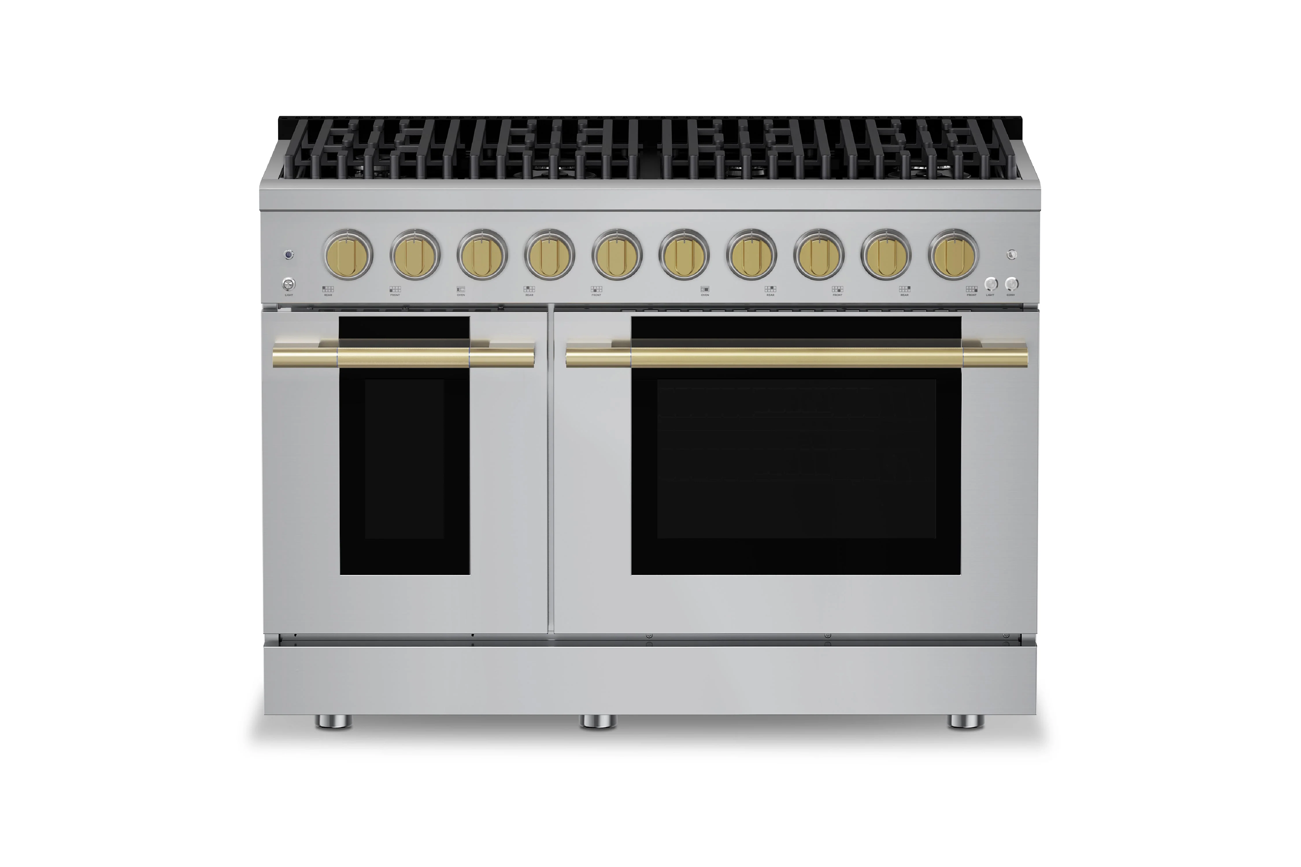 Hauslane HausPro Series 48-Inch Gas or Dual Fuel Range with 8 Burners and Convection Oven in Stainless Steel - Image 4