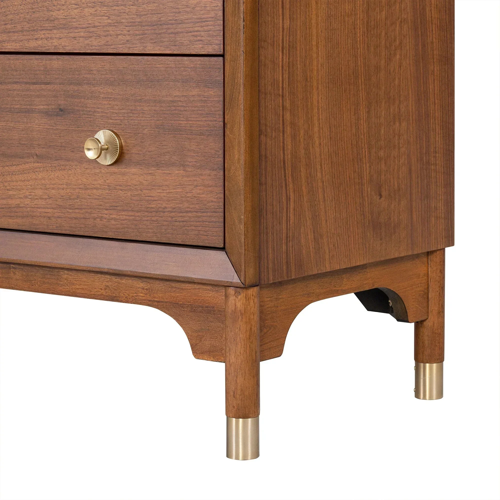 Parrot Uncle Hepburne Mid Century Walnut 1-Drawer 26-Inch Nightstand with Touch Light (FM74000WN-N-PU) - Image 6