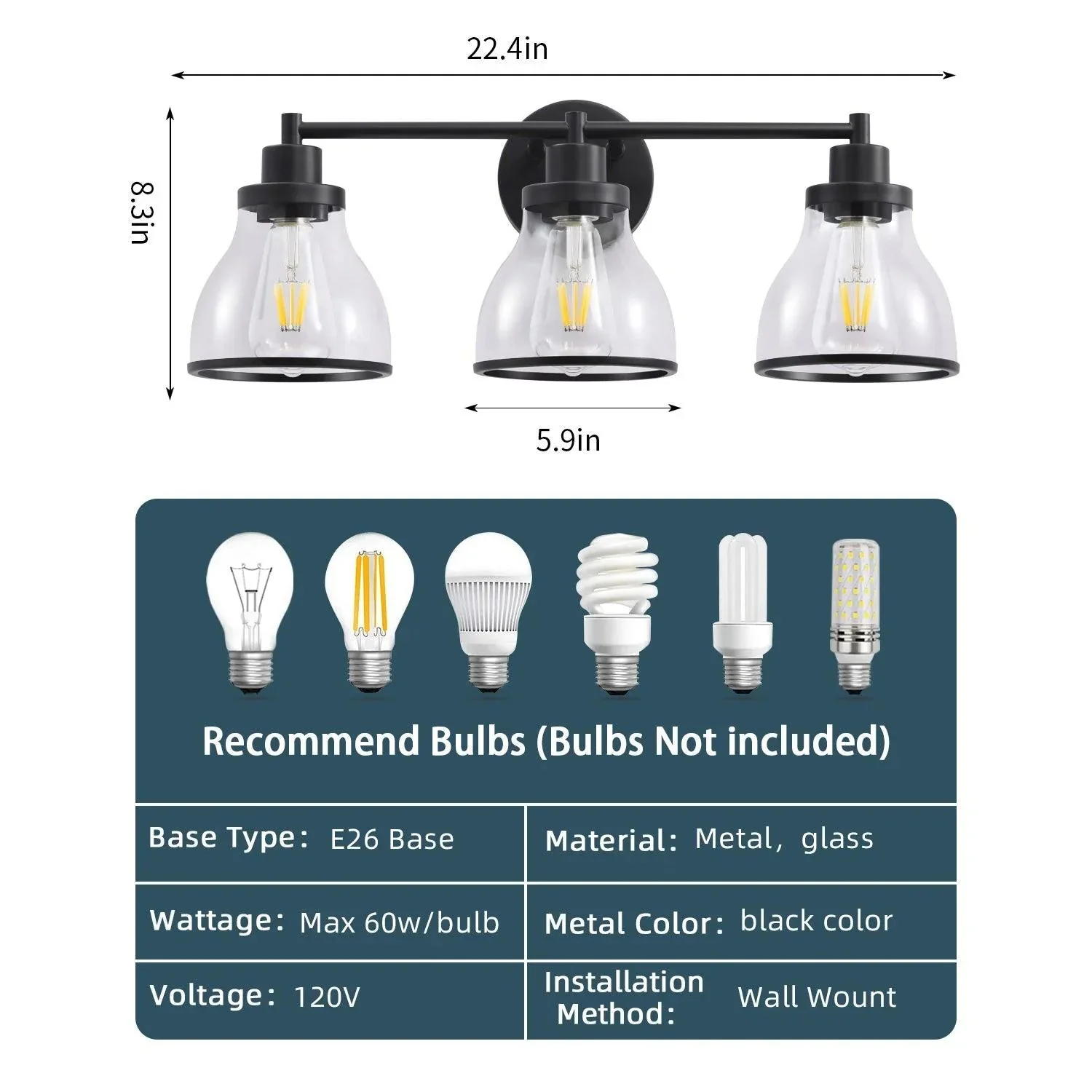 Parrot Uncle Hermosa Modern 3-Light Bathroom Vanity Light - Image 21