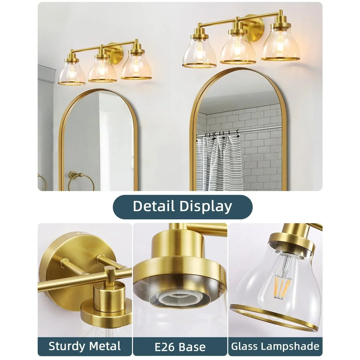 Parrot Uncle Hermosa Modern 3-Light Bathroom Vanity Light - Image 3