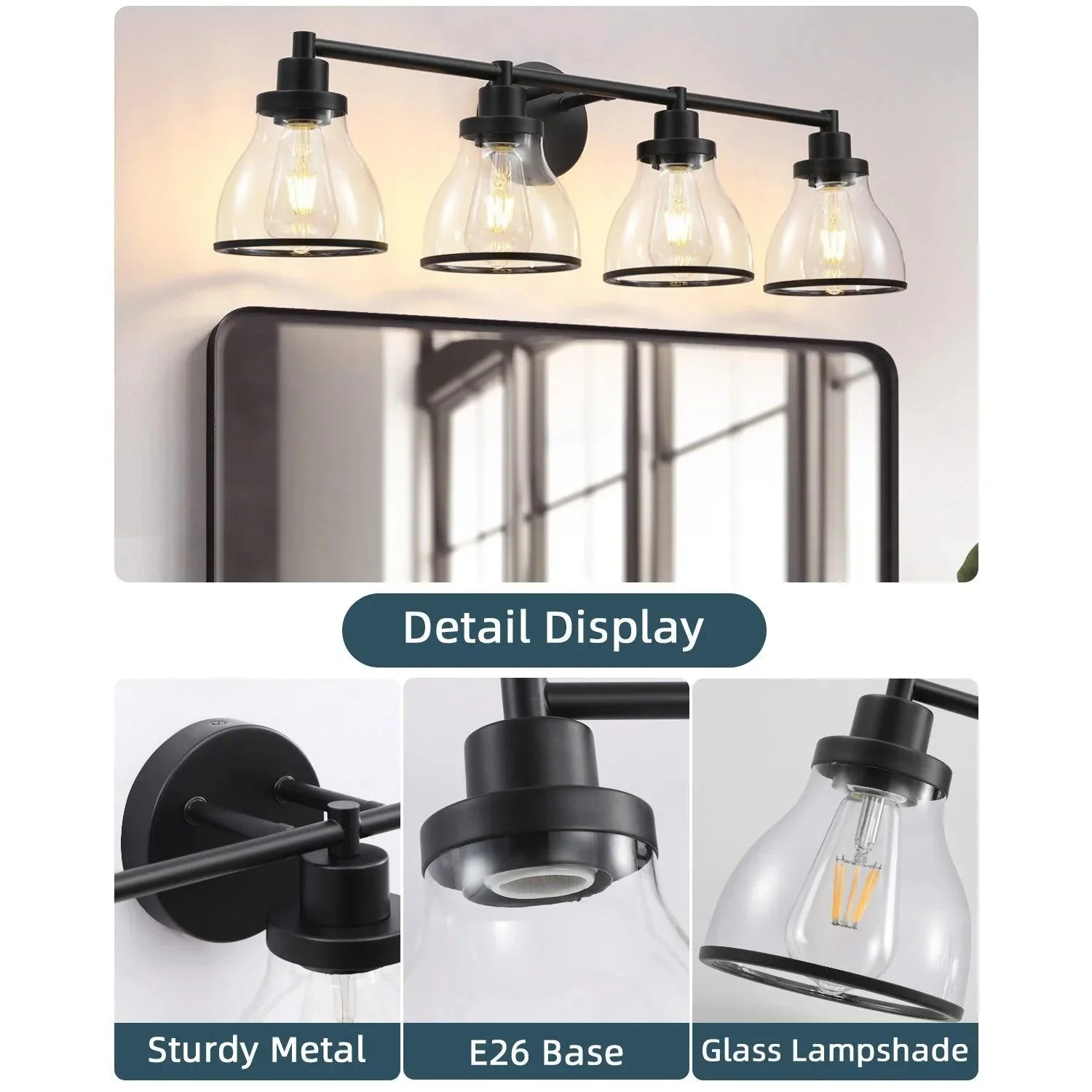 Parrot Uncle Hermosa Modern 4-Light Bathroom Vanity Light - Image 20