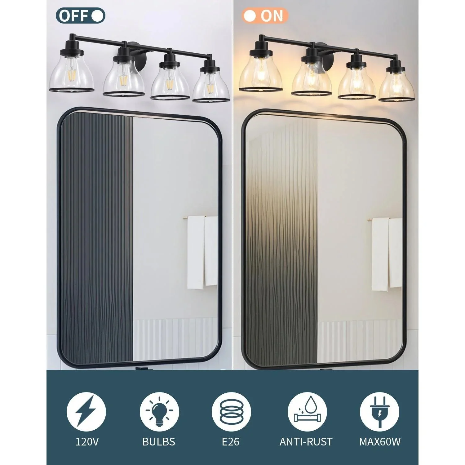 Parrot Uncle Hermosa Modern 4-Light Bathroom Vanity Light - Image 22
