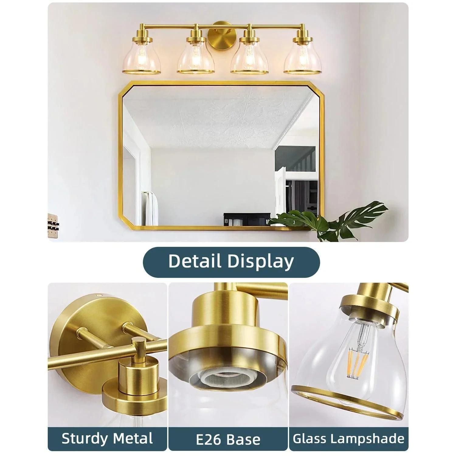 Parrot Uncle Hermosa Modern 4-Light Bathroom Vanity Light - Image 3
