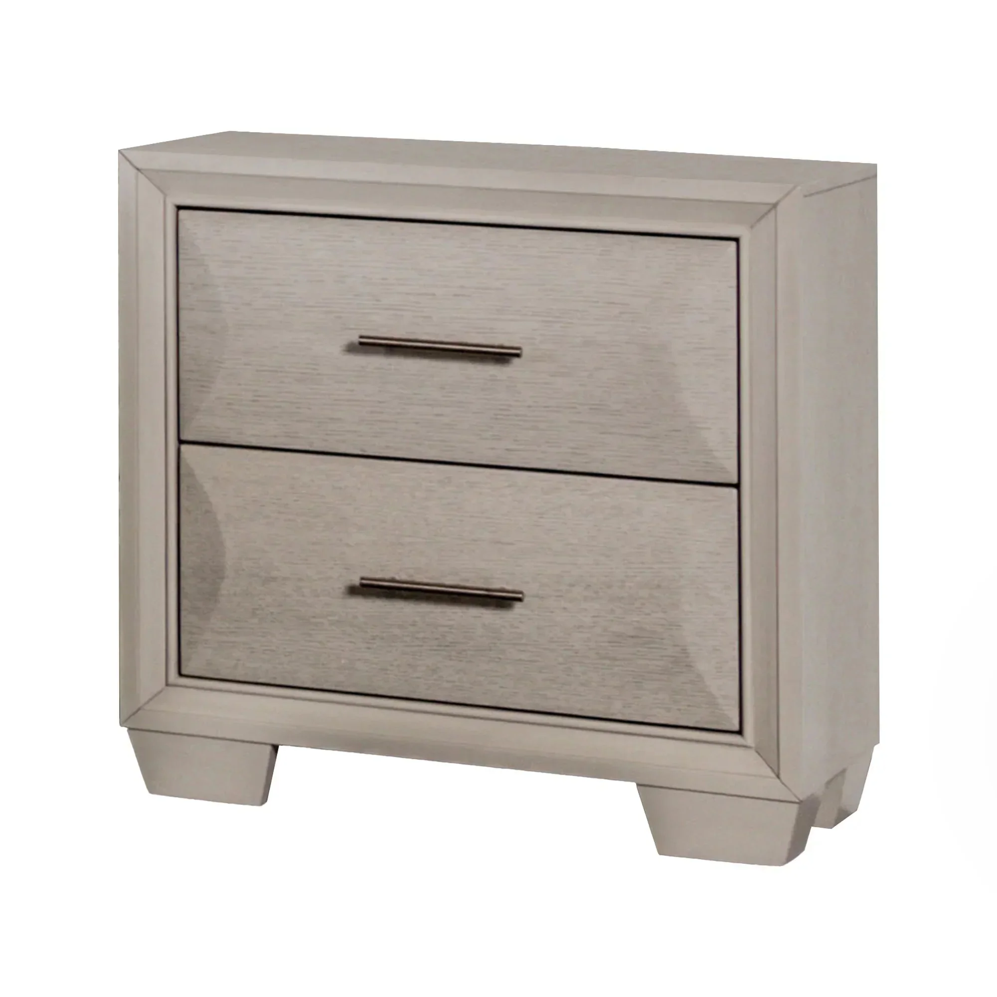 Parrot Uncle Hinwitz Transitional Solid Wood 2-Drawer Nightstand - Image 2