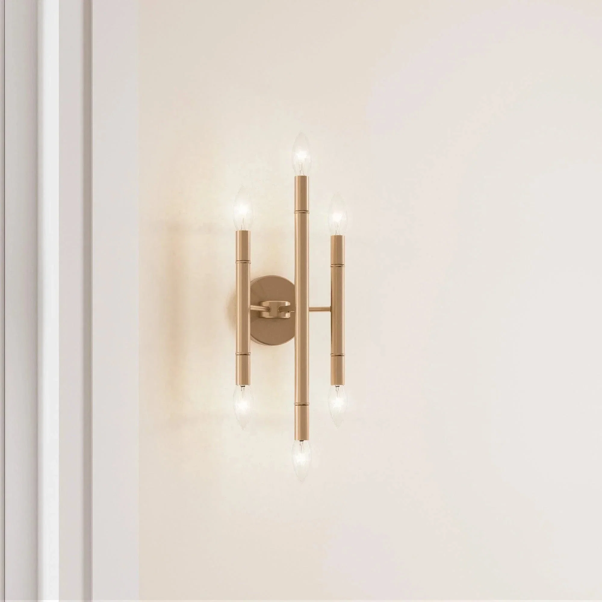 Parrot Uncle Ignis Mid-Century Modern Gold 6-Light Wall Sconce (IG803G) - Image 4
