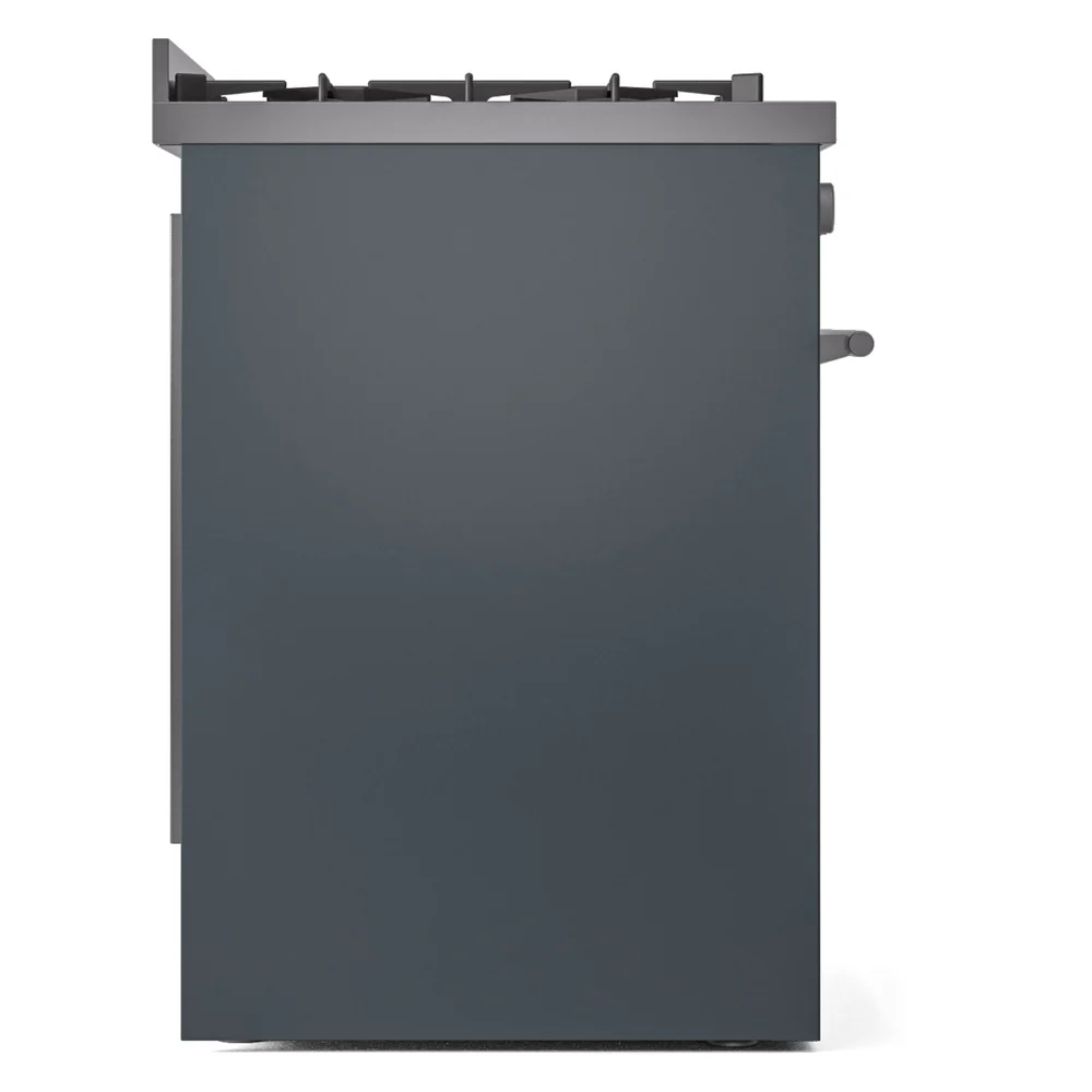 ILVE 30-Inch Professional Plus II Propane Gas Dual Fuel Range with 5 Burners in Blue Grey (UP30WMPBGLP) - Image 7