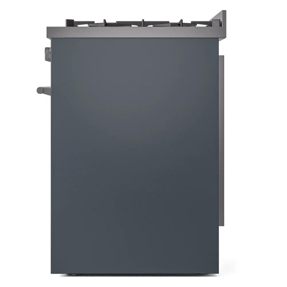 ILVE 30-Inch Professional Plus II Propane Gas Dual Fuel Range with 5 Burners in Blue Grey (UP30WMPBGLP) - Image 8