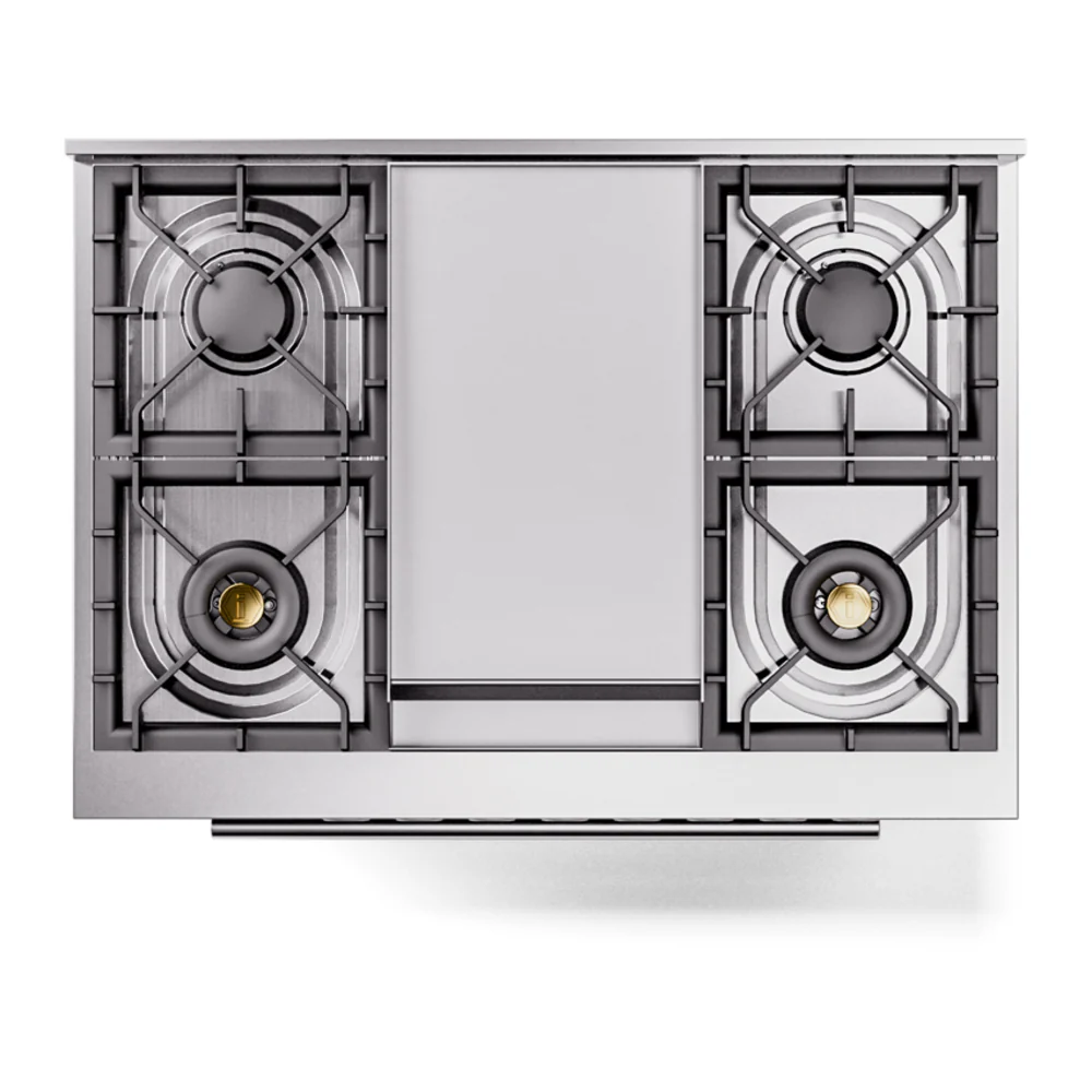 ILVE 36-Inch Professional Plus II Freestanding Propane Gas Dual Fuel Range with 6 Sealed Burner in Blue Grey (UP36FWMPBGLP) - Image 6