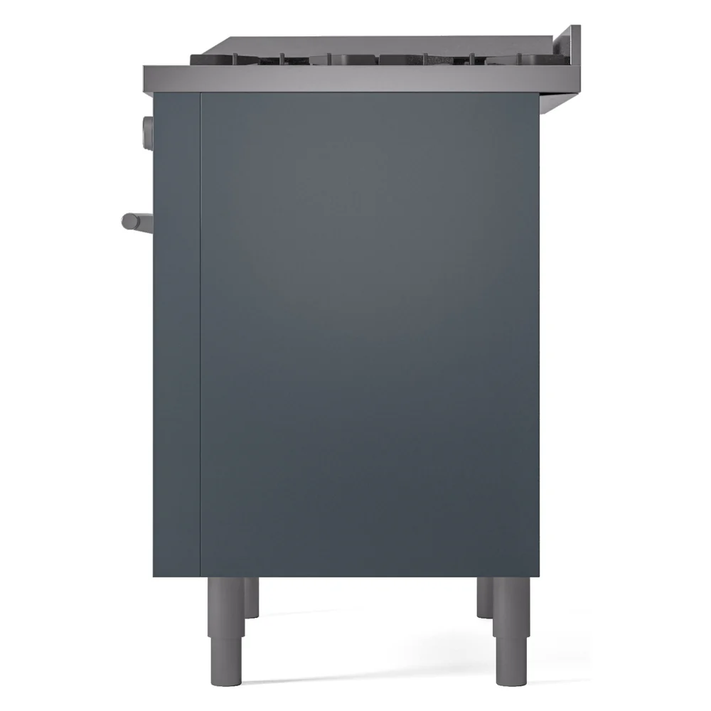 ILVE 36-Inch Professional Plus II Freestanding Propane Gas Dual Fuel Range with 6 Sealed Burner in Blue Grey (UP36FWMPBGLP) - Image 8