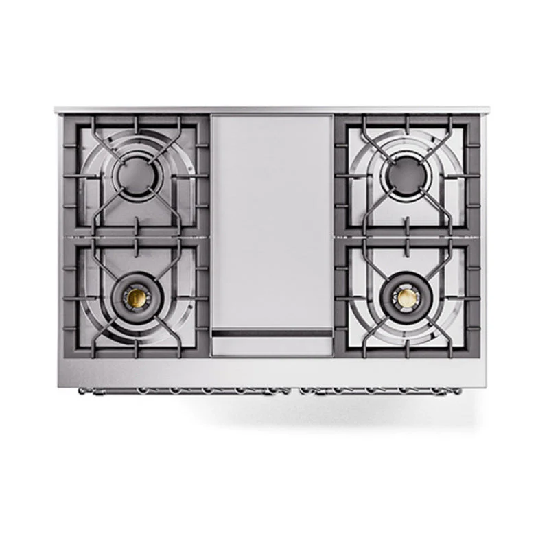 ILVE 40-Inch Nostalgie II Noblesse Natural Gas Dual Fuel Range with Solid Door Oven in Custom RAL with Chrome Trim (UND40FQNMPRAC) - Image 3