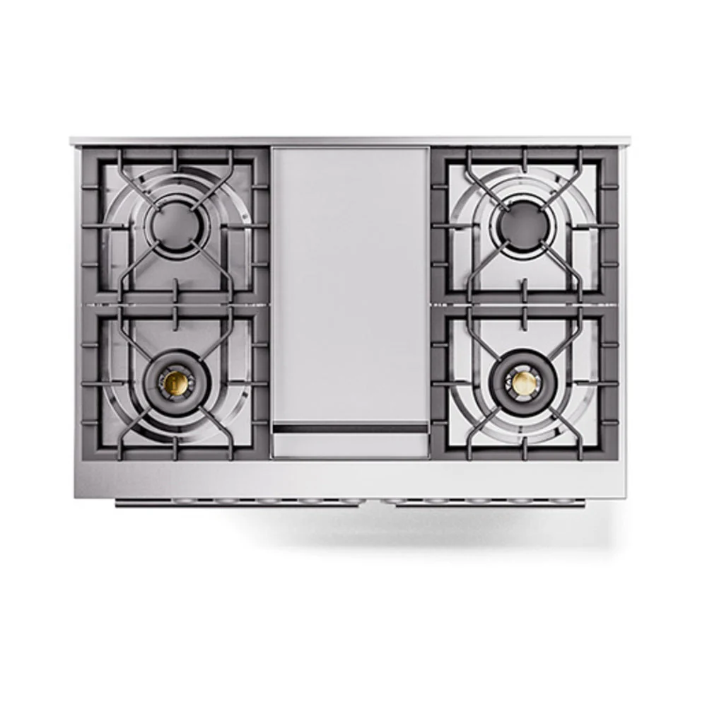 ILVE 40-inch Professional Plus II Natural Gas Dual Fuel Range with Solid Door Oven in Matte Graphite (UPD40FQMPMG) - Image 3