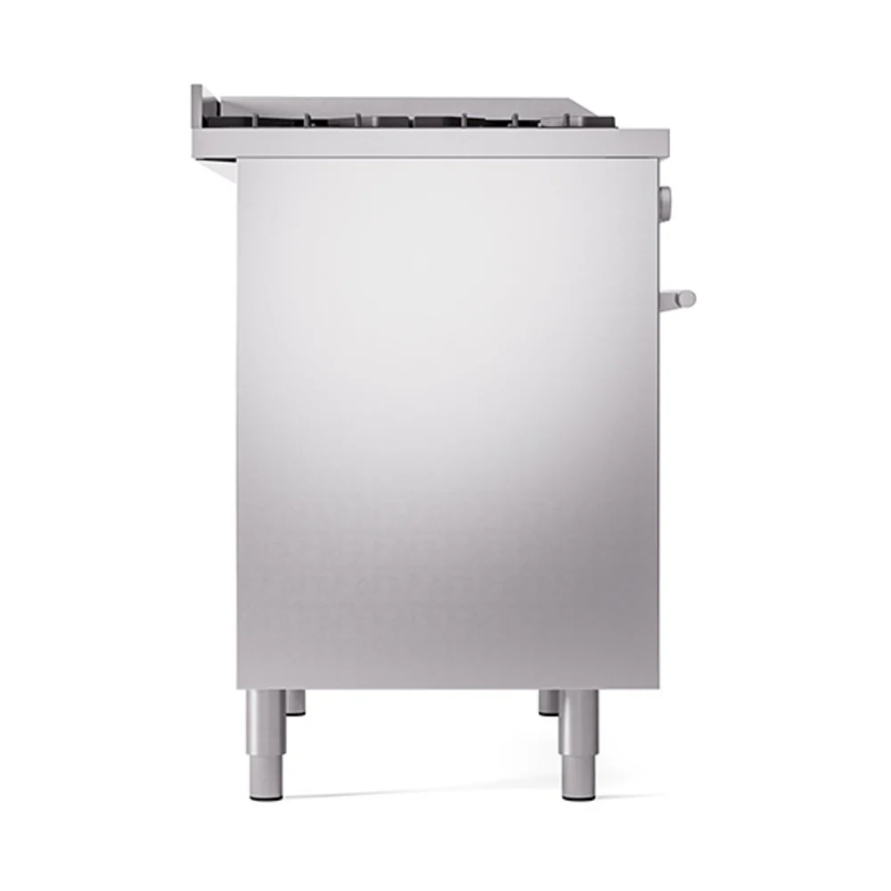 ILVE 40-inch Professional Plus II Natural Gas Dual Fuel Range with Solid Door Oven in Stainless Steel (UPD40FQMPSS) - Image 4