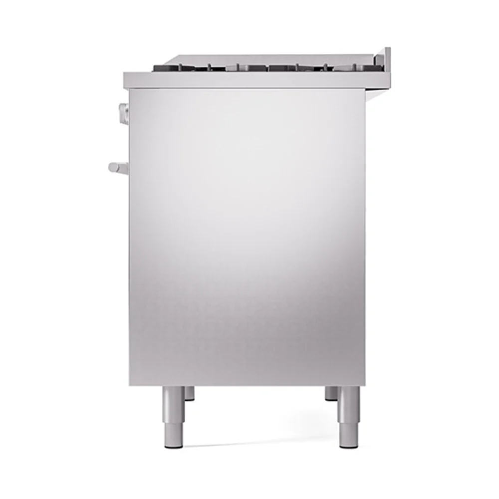 ILVE 40-inch Professional Plus II Natural Gas Dual Fuel Range with Solid Door Oven in Stainless Steel (UPD40FQMPSS) - Image 5