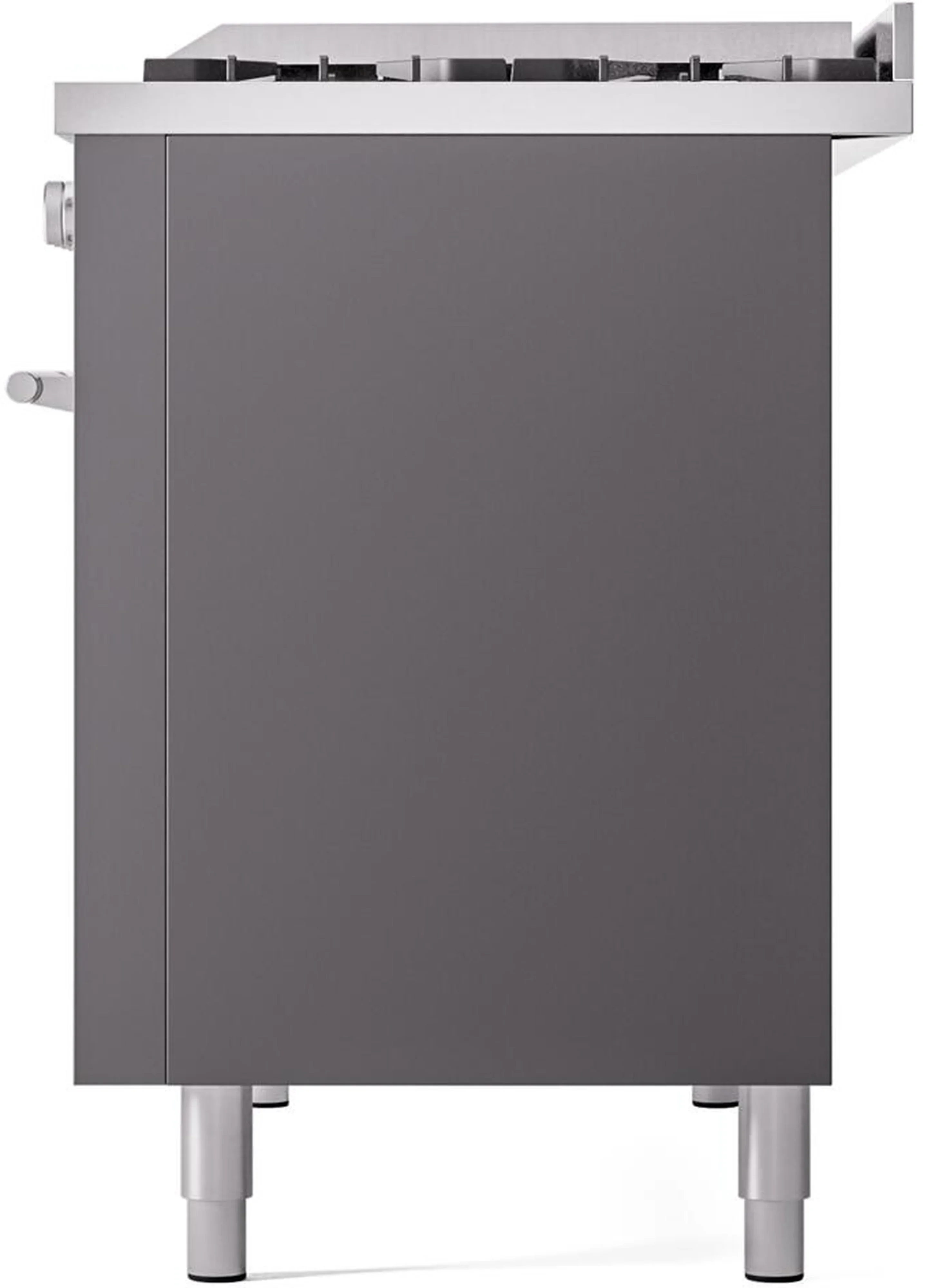 ILVE 48-Inch Professional Plus II Freestanding Natural Gas Dual Fuel Range with 8 Sealed Burner in Matte Graphite (UP48FWMPMG) - Image 13
