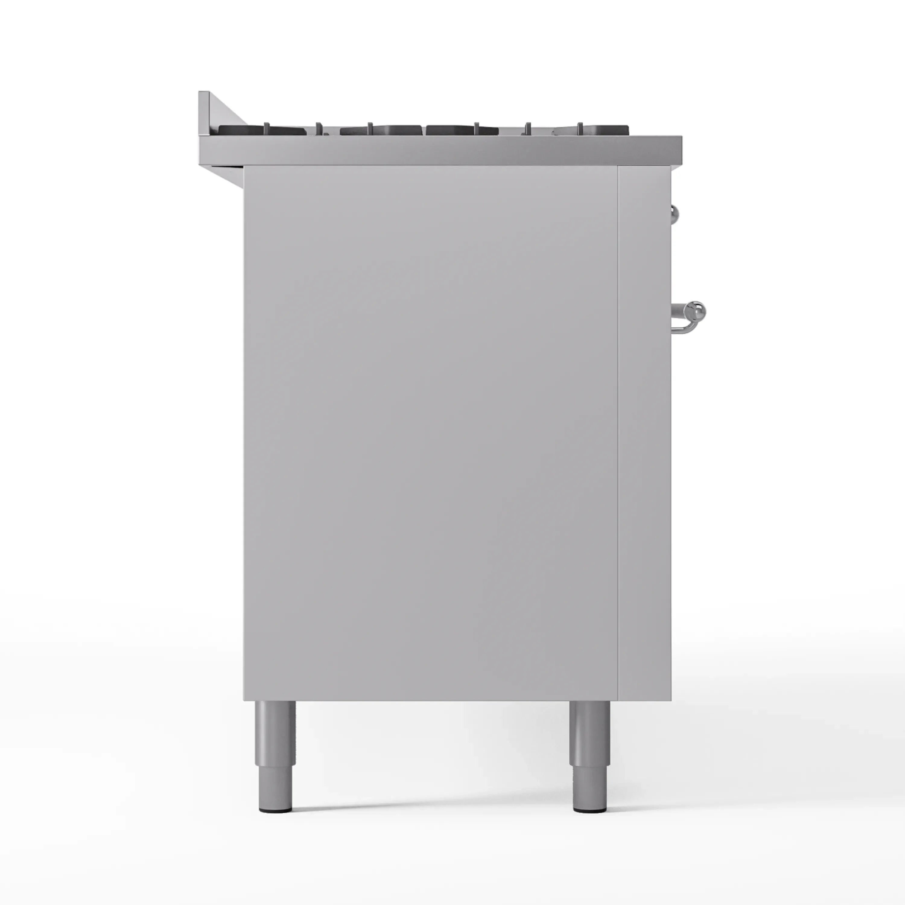 ILVE 60-Inch Nostalgie II Natural Gas Dual Fuel Range with 9 Burners, Griddle and Triple Glass Door Oven in White with Chrome Trim (UP60FNMPWHC) - Image 10