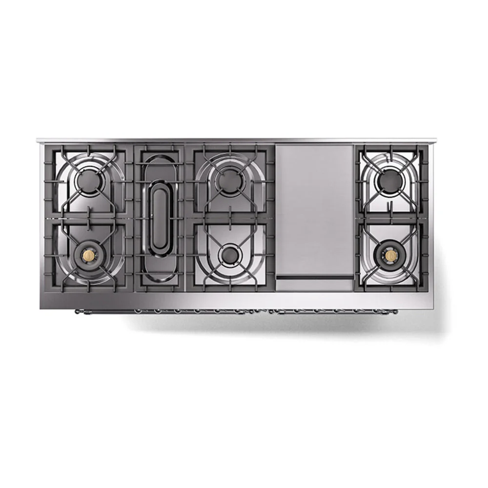 ILVE 60-Inch Nostalgie II Noblesse Natural Gas Dual Fuel Range   in Custom RAL with Chrome Trim (UN60FNMPRAC) - Image 3