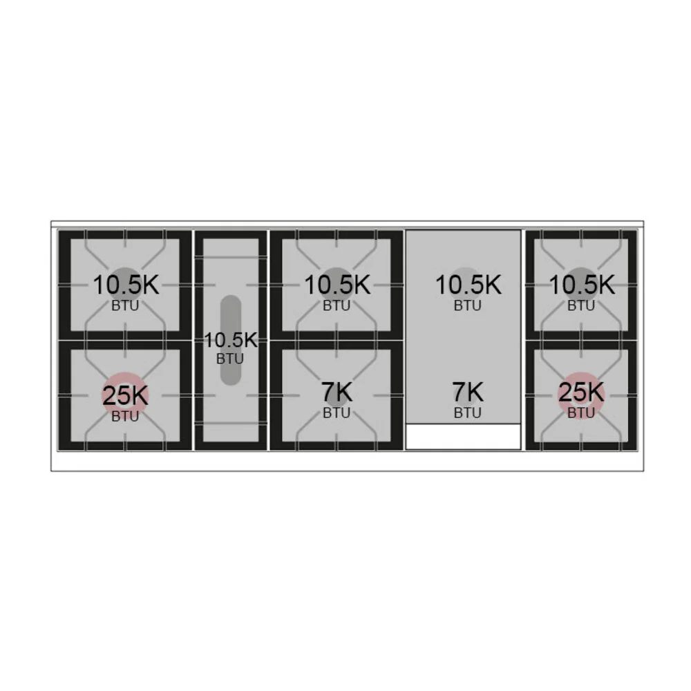 ILVE 60-inch Professional Plus II Natural Gas Dual Fuel Range with 9 Burners, Griddle, and Solid Door Oven in Stainless Steel (UP60FQMPSS) - Image 6