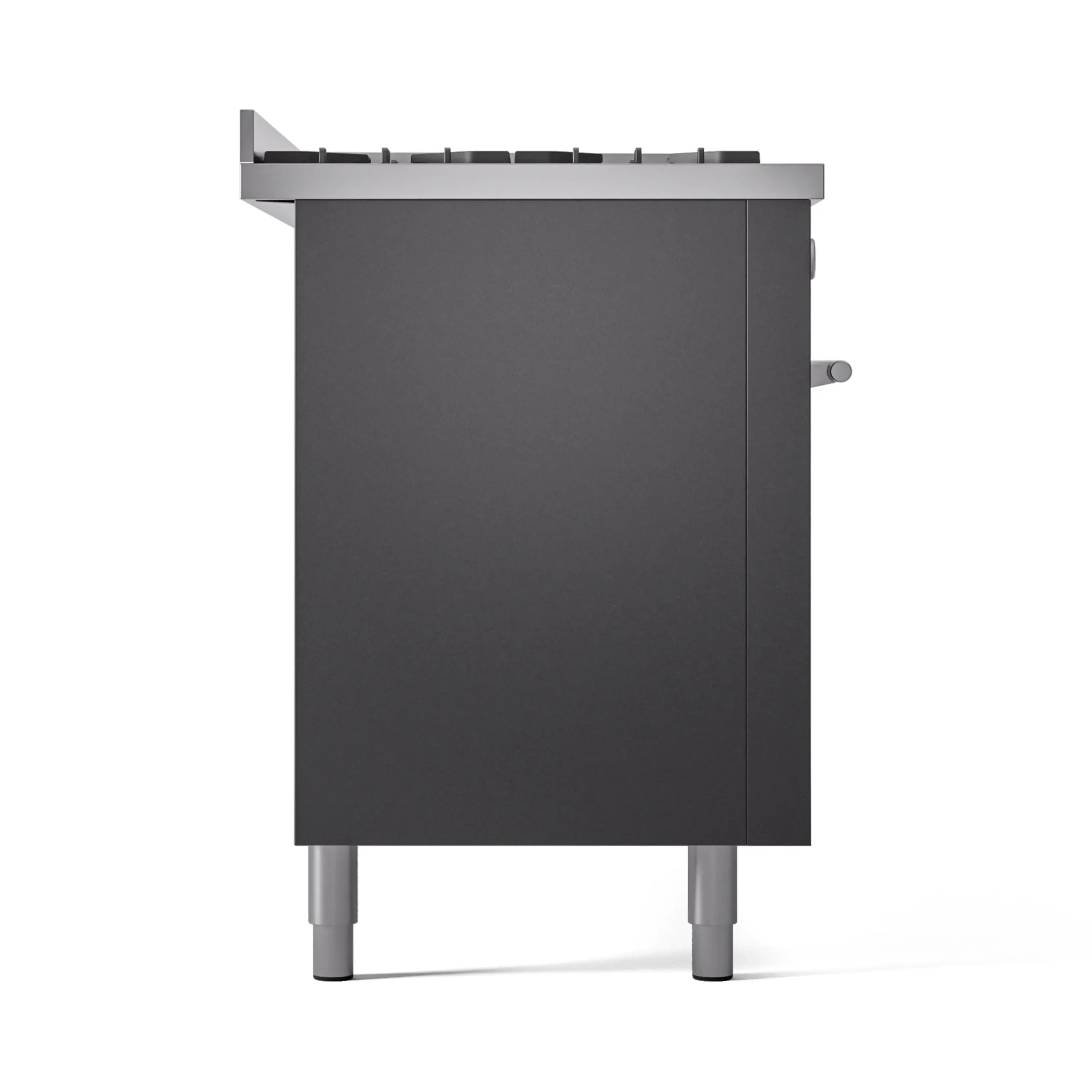 ILVE 60-inch Professional Plus II Natural Gas Dual Fuel Range with 9 Burners, Griddle, and Triple Glass Door Oven in Matte Graphite (UP60FWMPMG) - Image 10