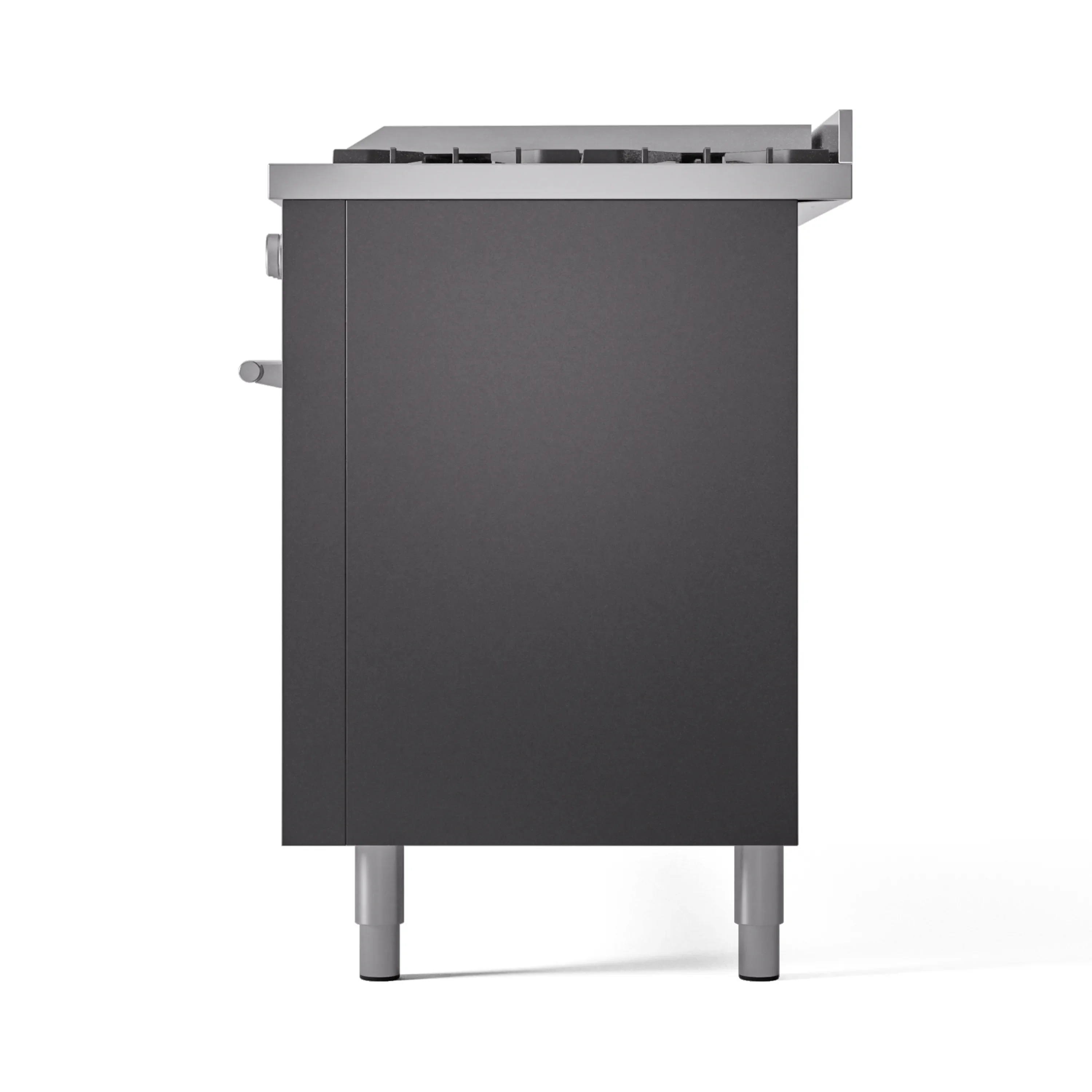 ILVE 60-inch Professional Plus II Natural Gas Dual Fuel Range with 9 Burners, Griddle, and Triple Glass Door Oven in Matte Graphite (UP60FWMPMG) - Image 9