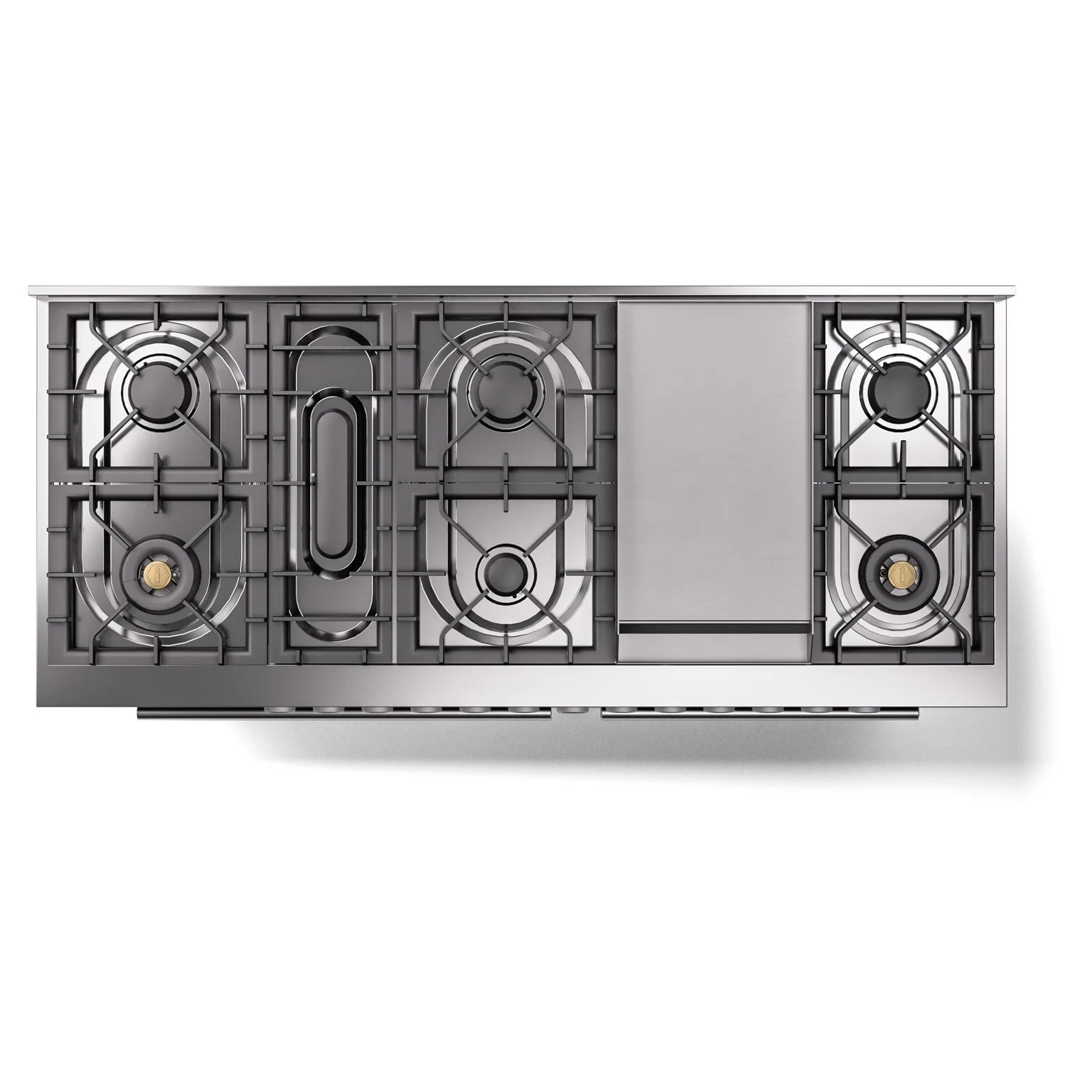 ILVE 60-inch Professional Plus II Natural Gas Dual Fuel Range with 9 Burners, Griddle, and Triple Glass Door Oven in RAL (UP60FWMPRA) - Image 3
