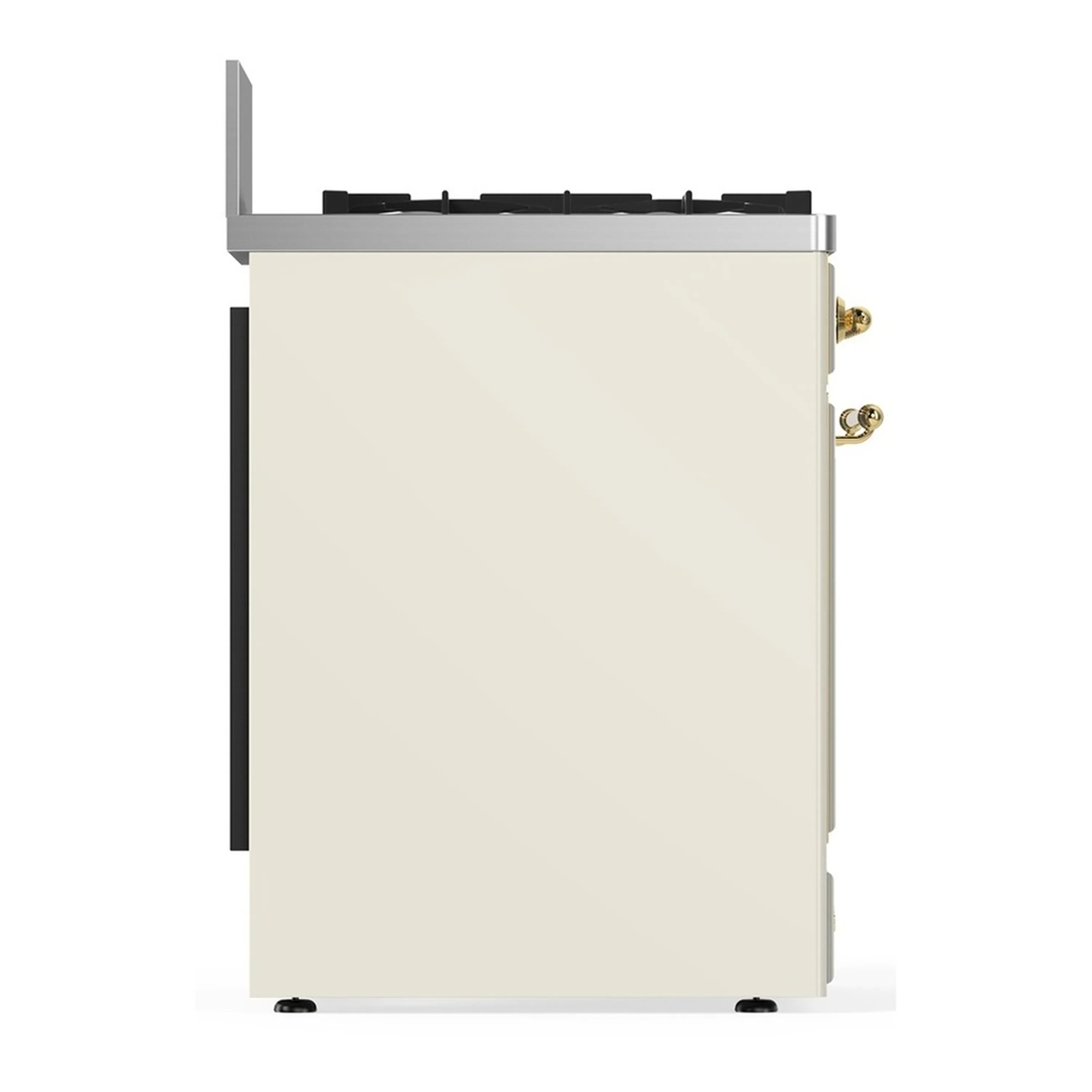 ILVE Majestic III 30-inch Dual Fuel Range with 5 Natural Gas Burner and Solid Door Electric Oven in Antique White with Brass Trim (UM30QNR3AWG) - Image 7
