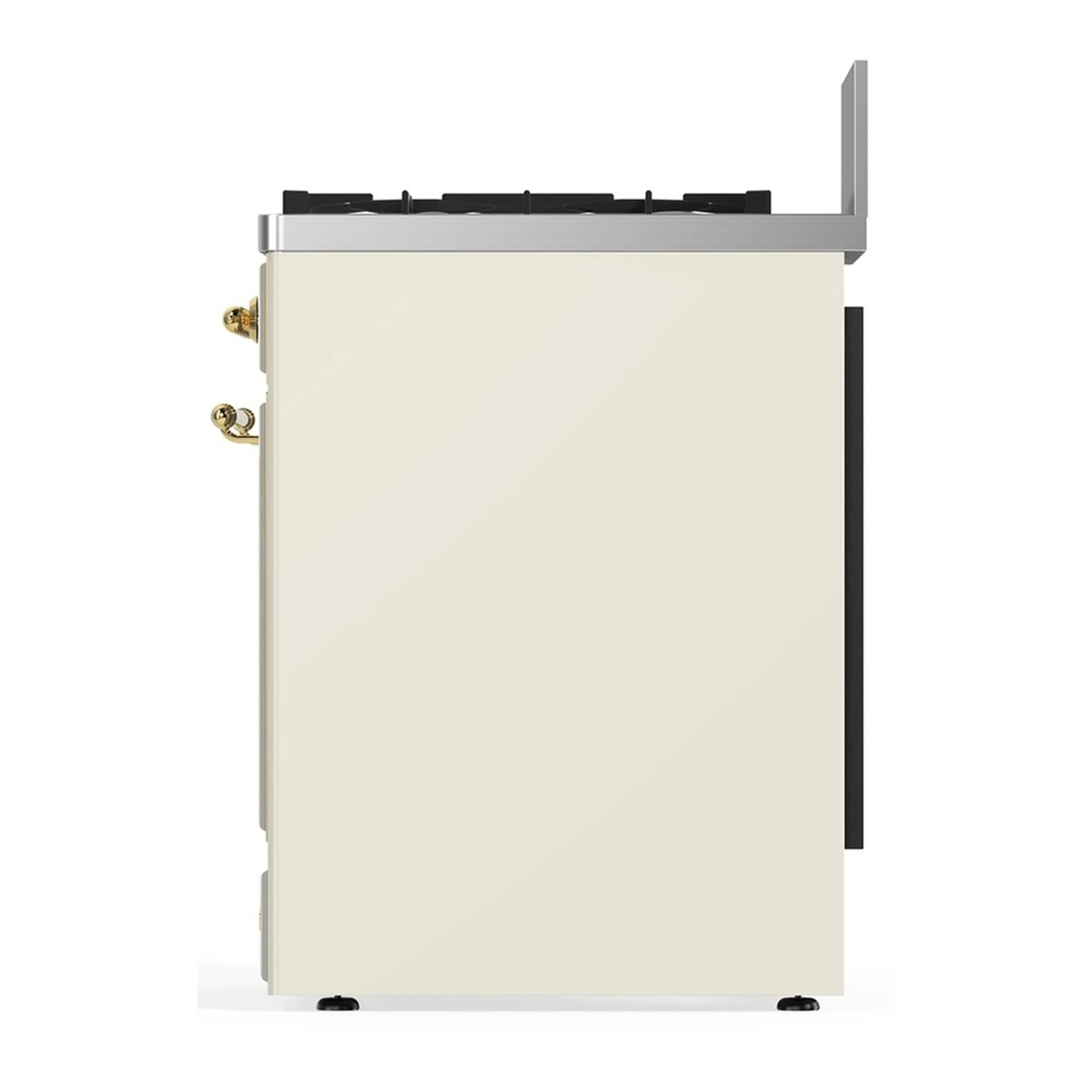 ILVE Majestic III 30-inch Dual Fuel Range with 5 Liquid Propane Burner and Solid Door Electric Oven in Antique White with Brass Trim (UM30QNR3AWGLP) - Image 6