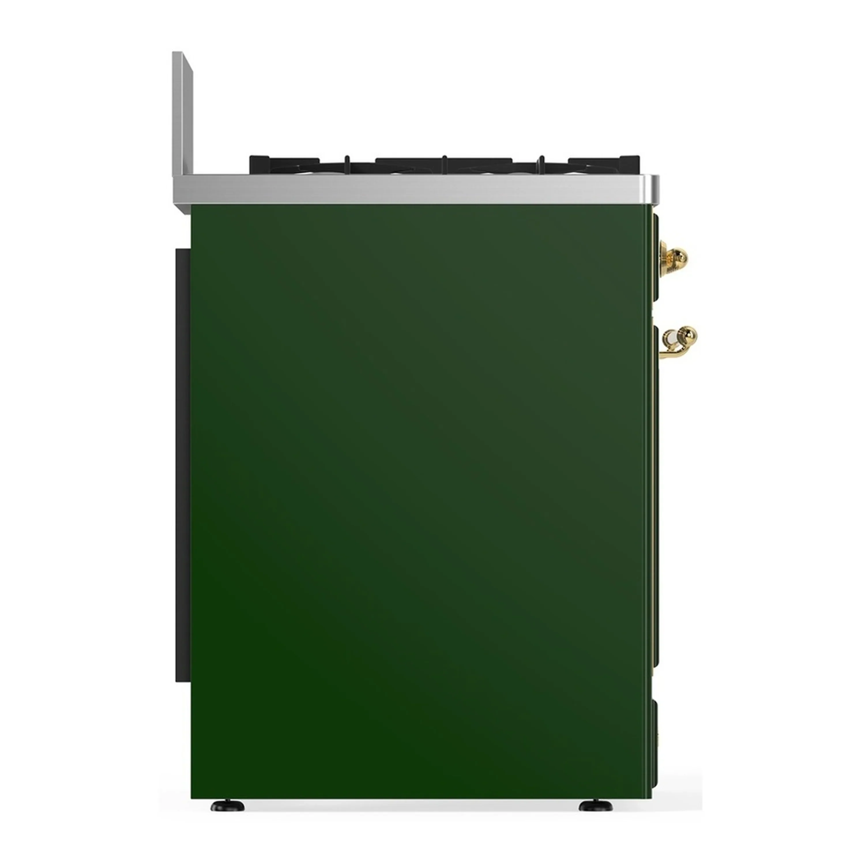 ILVE Majestic III 30-inch Dual Fuel Range with 5 Liquid Propane Burner and Triple Glass Door Electric Oven in Emerald Green with Brass Trim (UM30NR3EGGLP) - Image 7