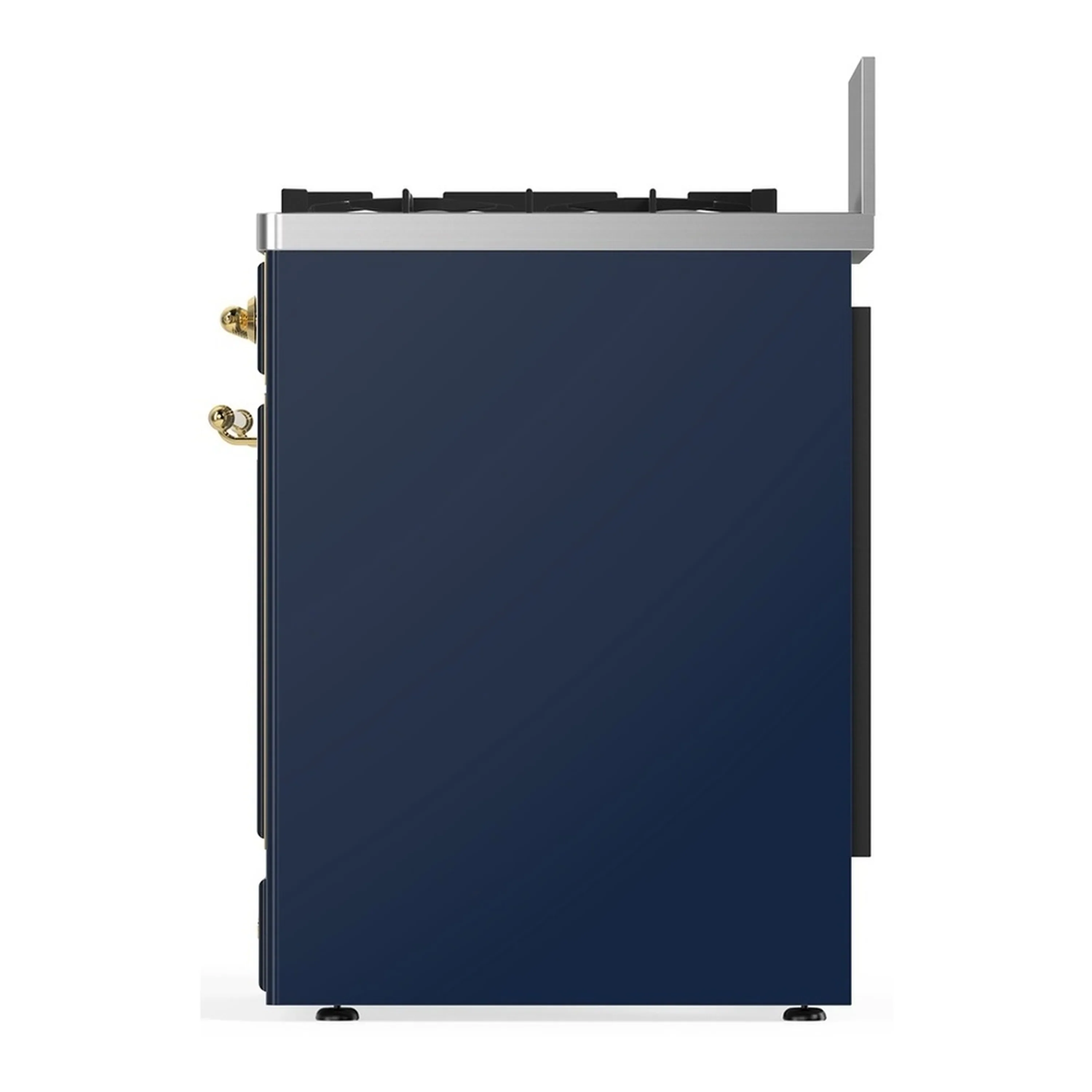 ILVE Majestic III 30-inch Dual Fuel Range with 5 Liquid Propane Burner and Triple Glass Door Electric Oven in Blue Grey with Brass Trim (UM30NR3MBGLP) - Image 6