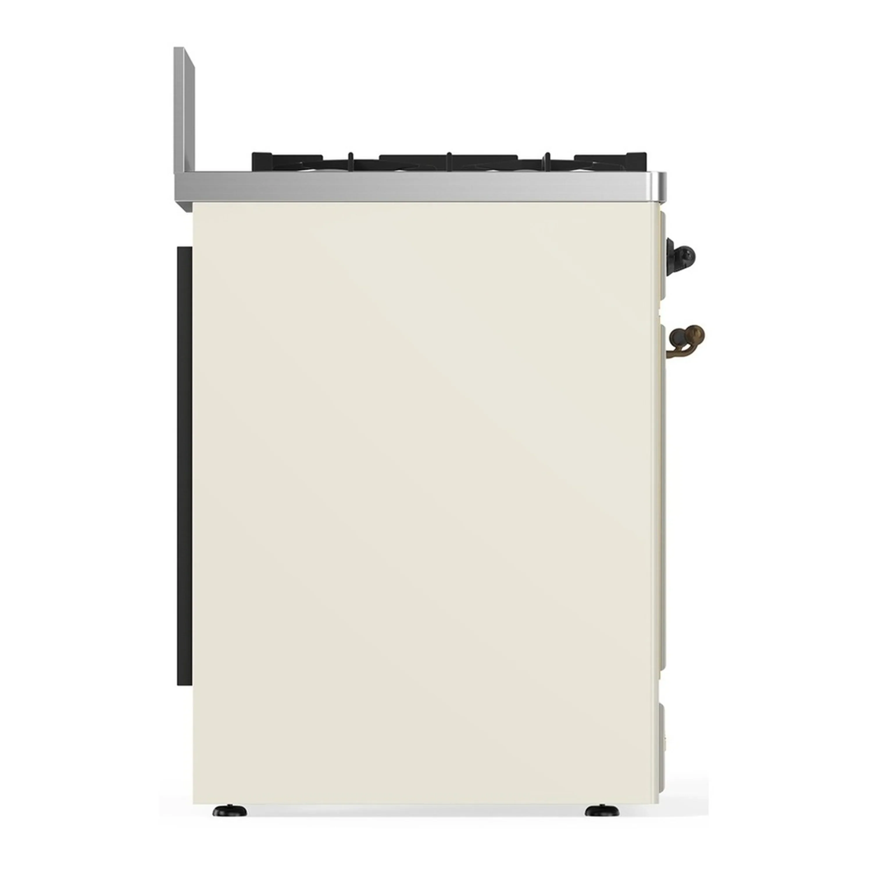 ILVE Majestic III 30-inch Dual Fuel Range with 5 Natural Gas Burner and Triple Glass Door Electric Oven in Antique White with Burnished Trim (UM30NR3AWB) - Image 7