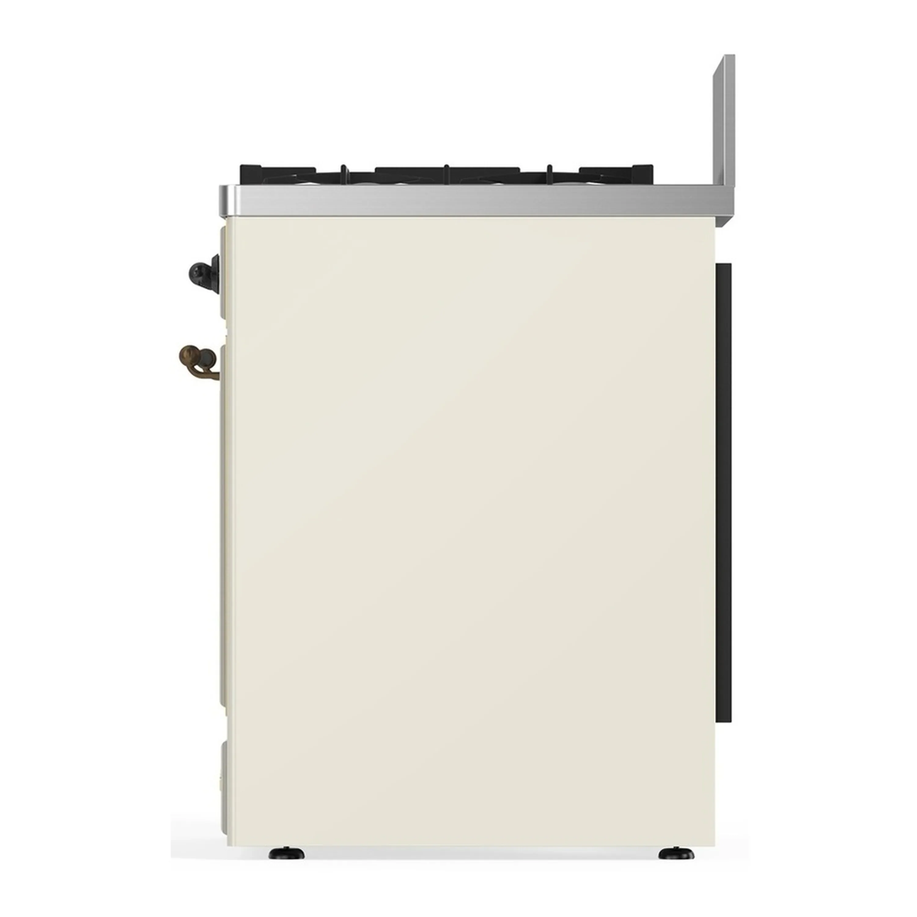 ILVE Majestic III 30-inch Dual Fuel Range with 5 Natural Gas Burner and Solid Door Electric Oven in Antique White with Burnished Trim (UM30QNR3AWB) - Image 6
