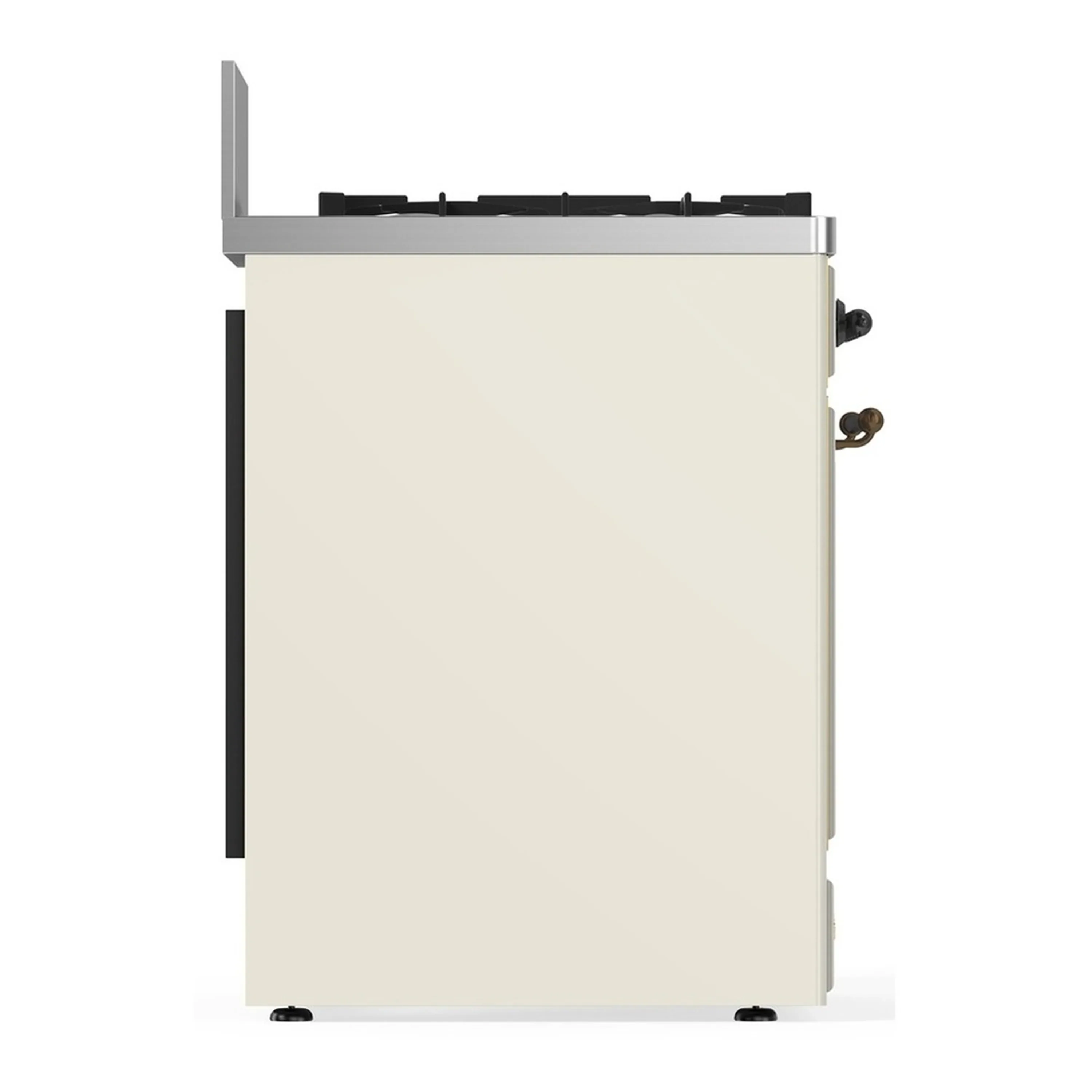 ILVE Majestic III 30-inch Dual Fuel Range with 5 Liquid Propane Burner and Solid Door Electric Oven in Antique White with Burnished Trim (UM30QNR3AWBLP) - Image 7