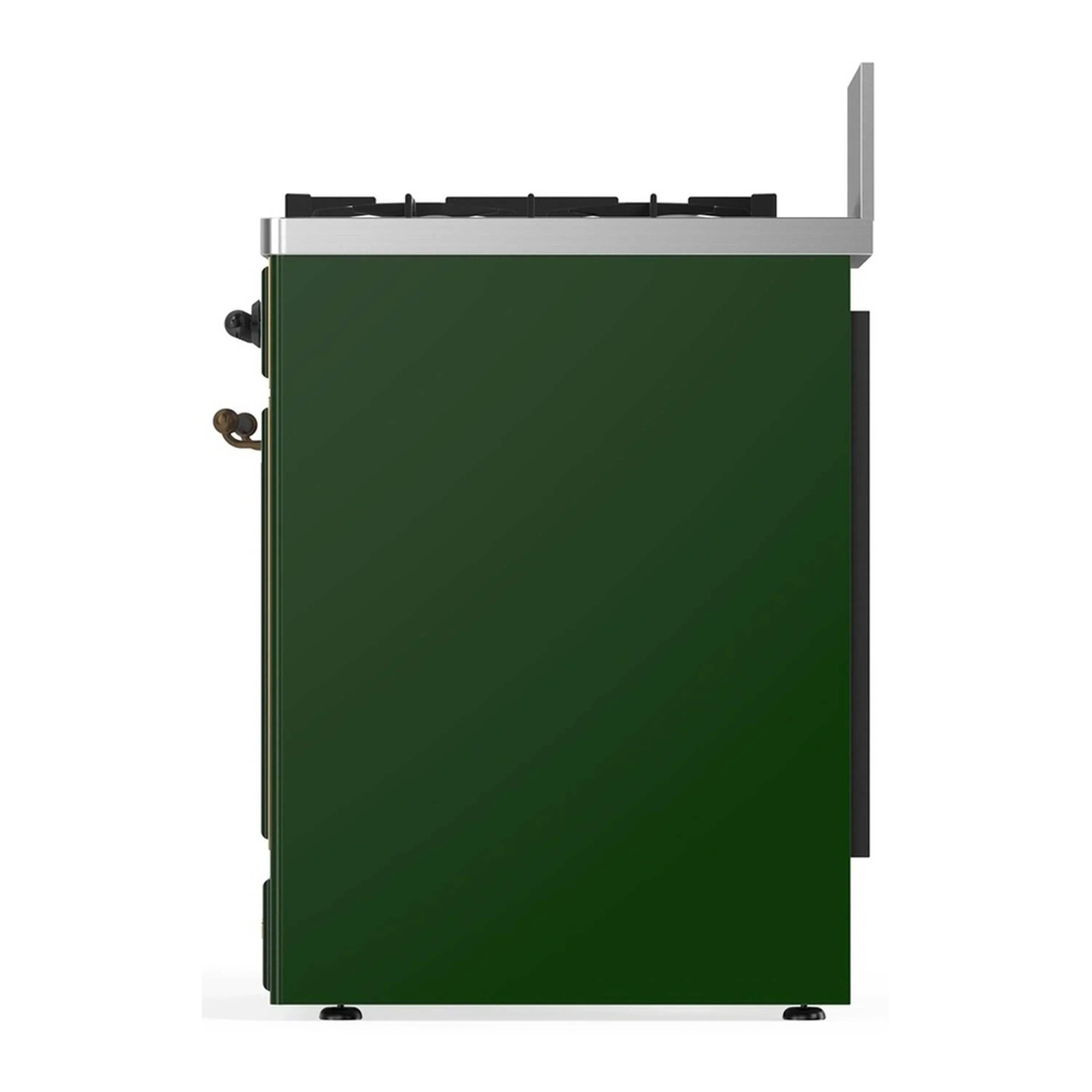 ILVE Majestic III 30-inch Dual Fuel Range with 5 Liquid Propane Burner and Triple Glass Door Electric Oven in Emerald Green with Burnished Trim (UM30NR3EGBLP) - Image 6