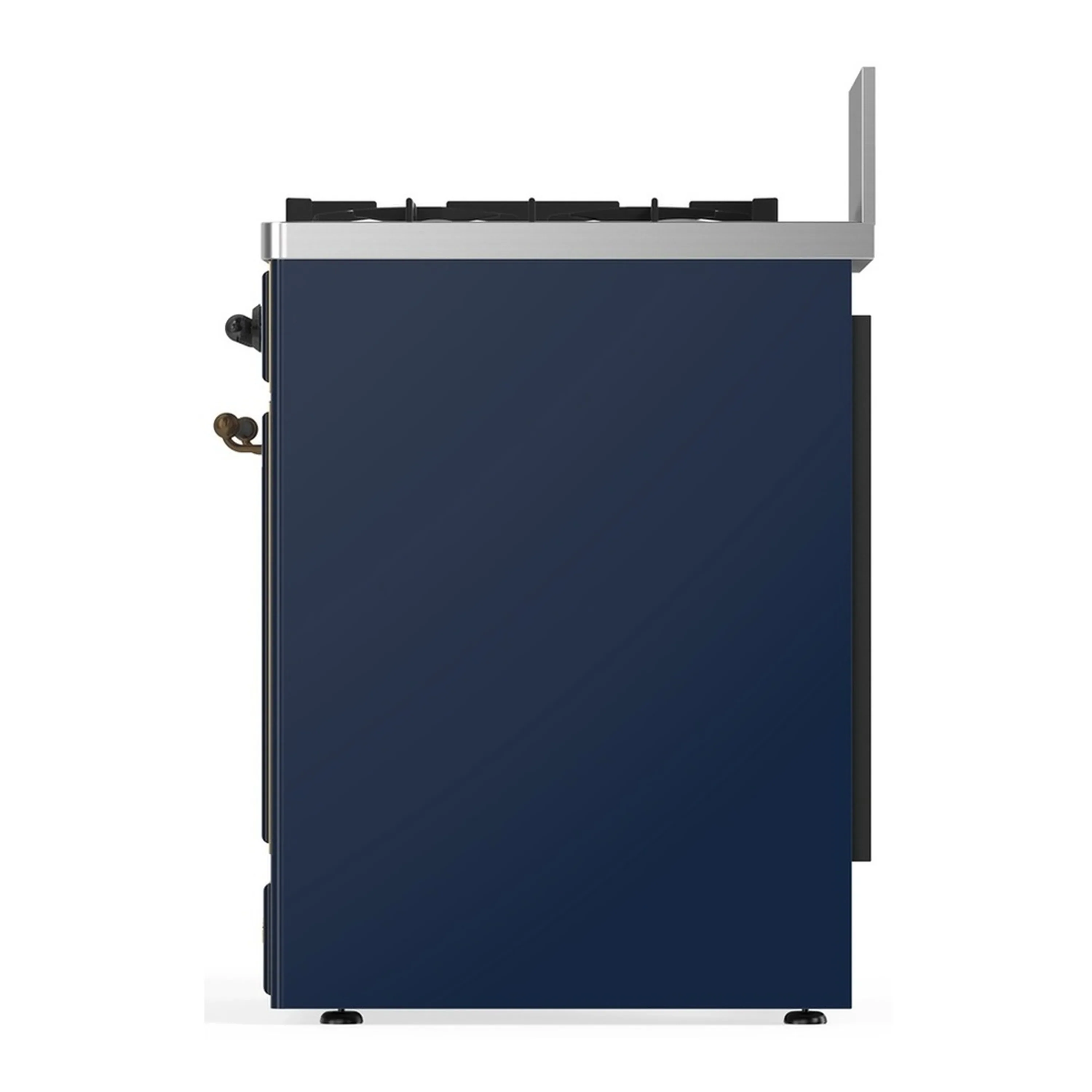 ILVE Majestic III 30-inch Dual Fuel Range with 5 Natural Gas Burner and Solid Door Electric Oven in Midnight Blue with Burnished Trim (UM30QNR3MBB) - Image 6