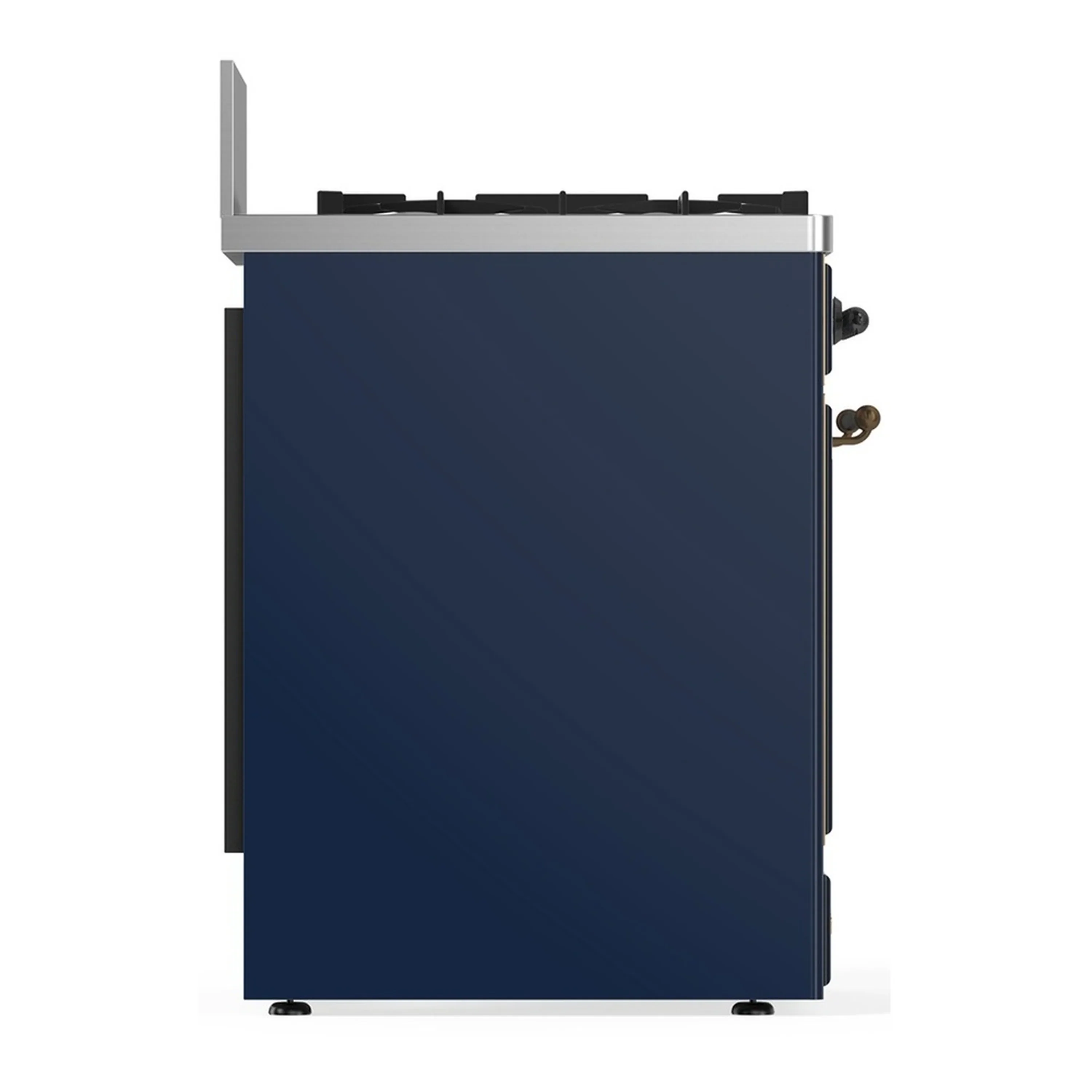 ILVE Majestic III 30-inch Dual Fuel Range with 5 Liquid Propane Burner and Solid Door Electric Oven in Midnight Blue with Burnished Trim (UM30QNR3MBBLP) - Image 7