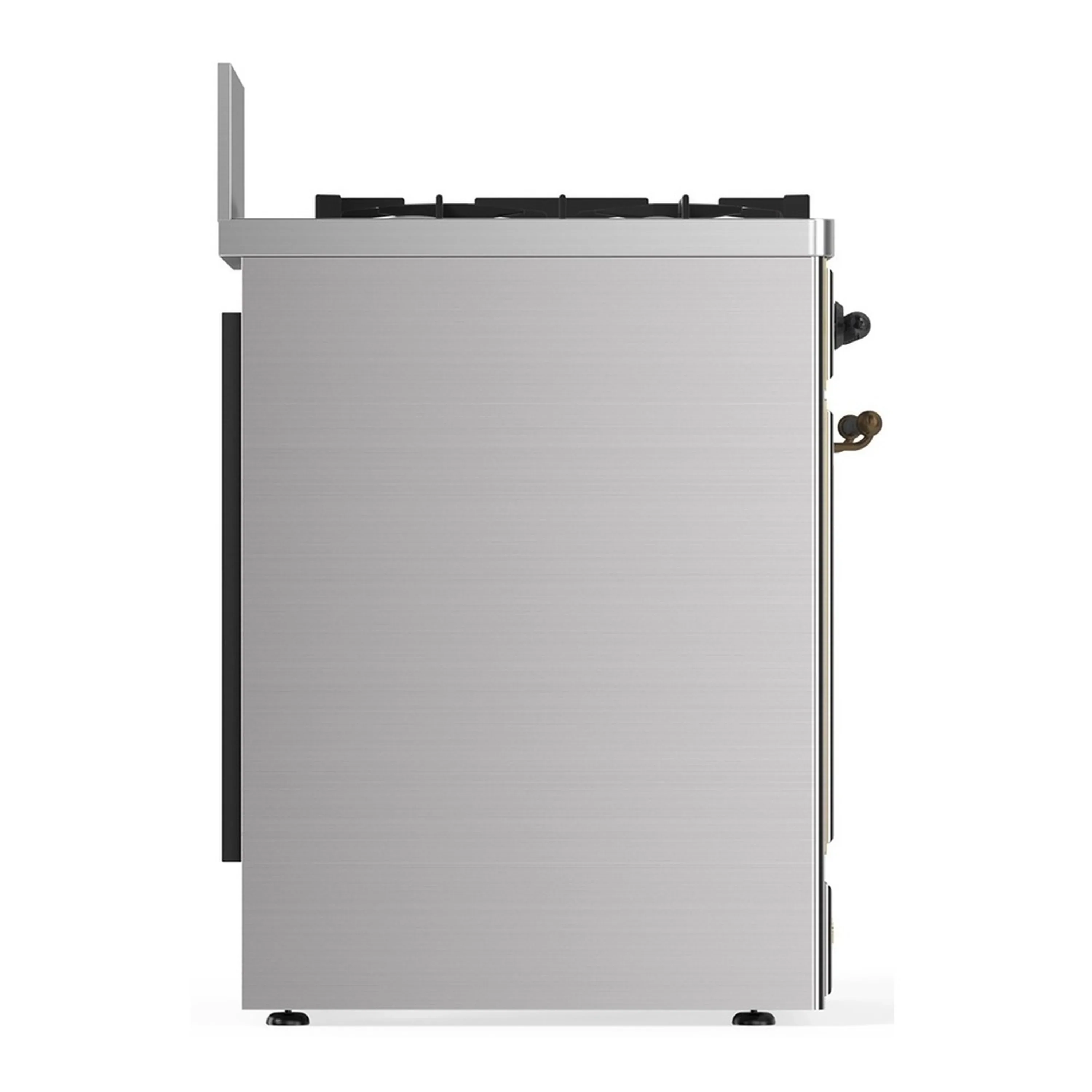 ILVE Majestic III 30-inch Dual Fuel Range with 5 Natural Gas Burner and Solid Door Electric Oven in Stainless Steel with Burnished Trim (UM30QNR3SSB) - Image 7