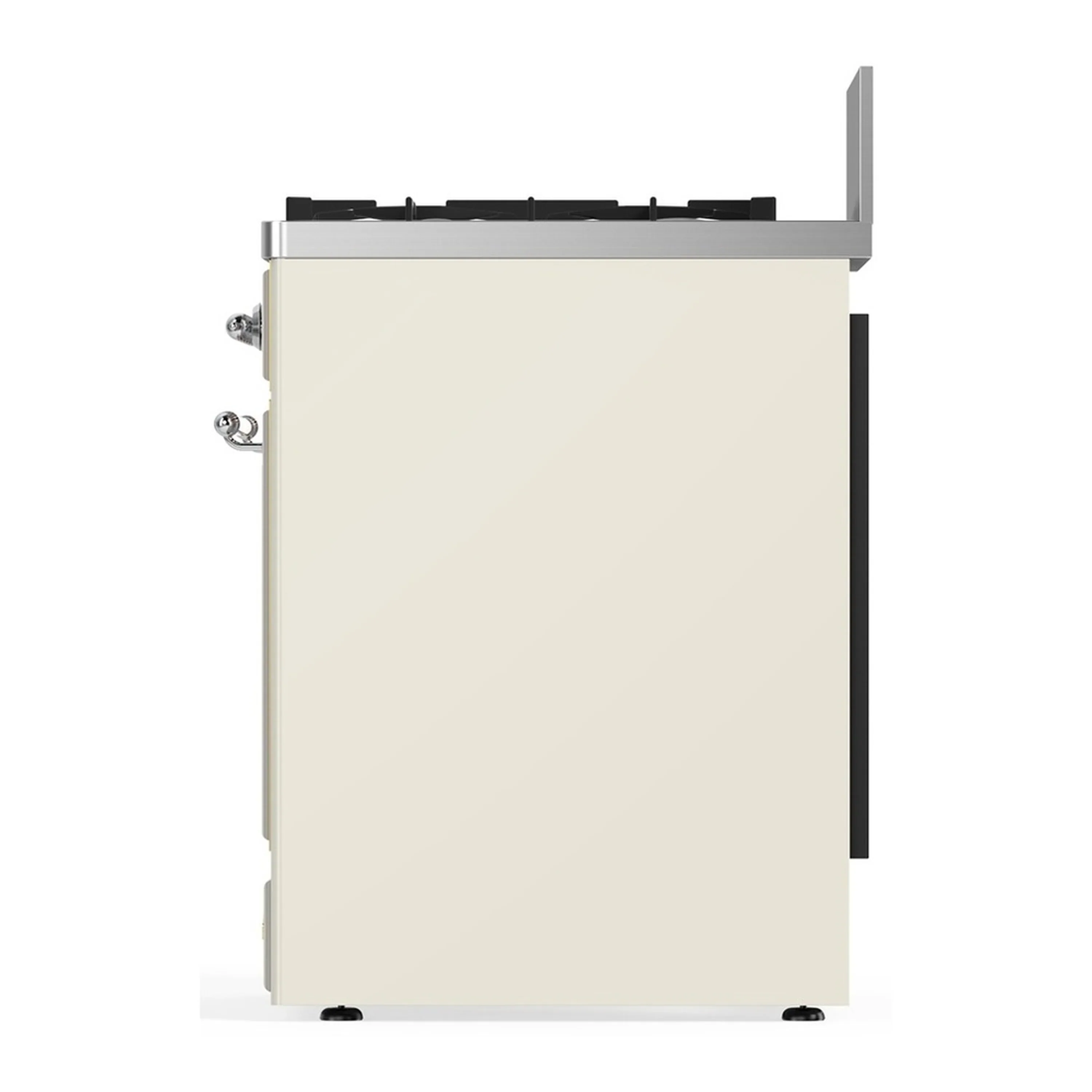 ILVE Majestic III 30-inch Dual Fuel Range with 5 Natural Gas Burner and Triple Glass Door Electric Oven in Antique White with Chrome Trim (UM30NR3AWC) - Image 6