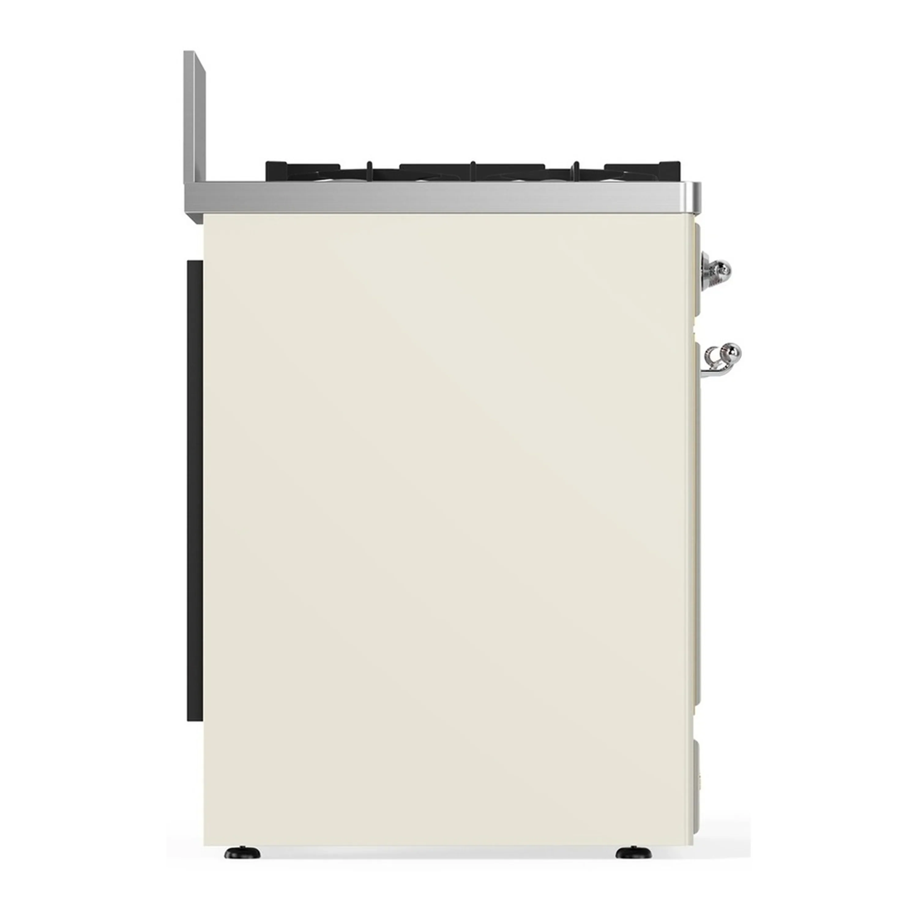 ILVE Majestic III 30-inch Dual Fuel Range with 5 Natural Gas Burner and Triple Glass Door Electric Oven in Antique White with Chrome Trim (UM30NR3AWC) - Image 7