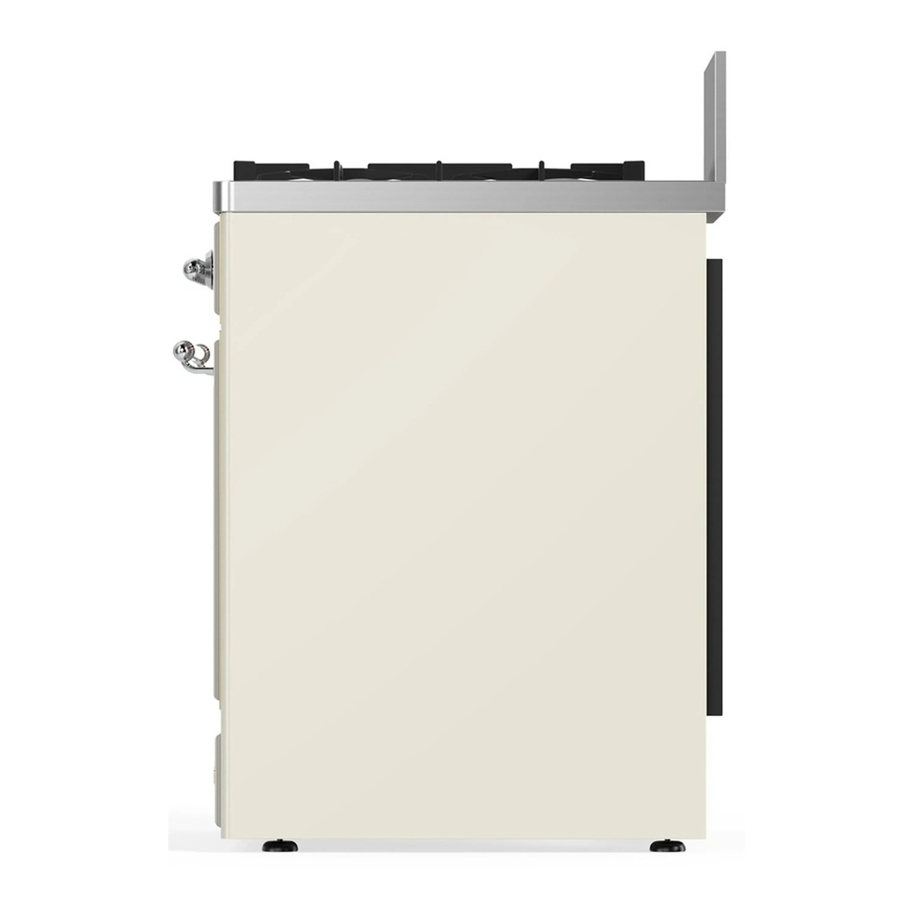 ILVE Majestic III 30-inch Dual Fuel Range with 5 Natural Gas Burner and Solid Door Electric Oven in Antique White with Chrome Trim (UM30QNR3AWC) - Image 6