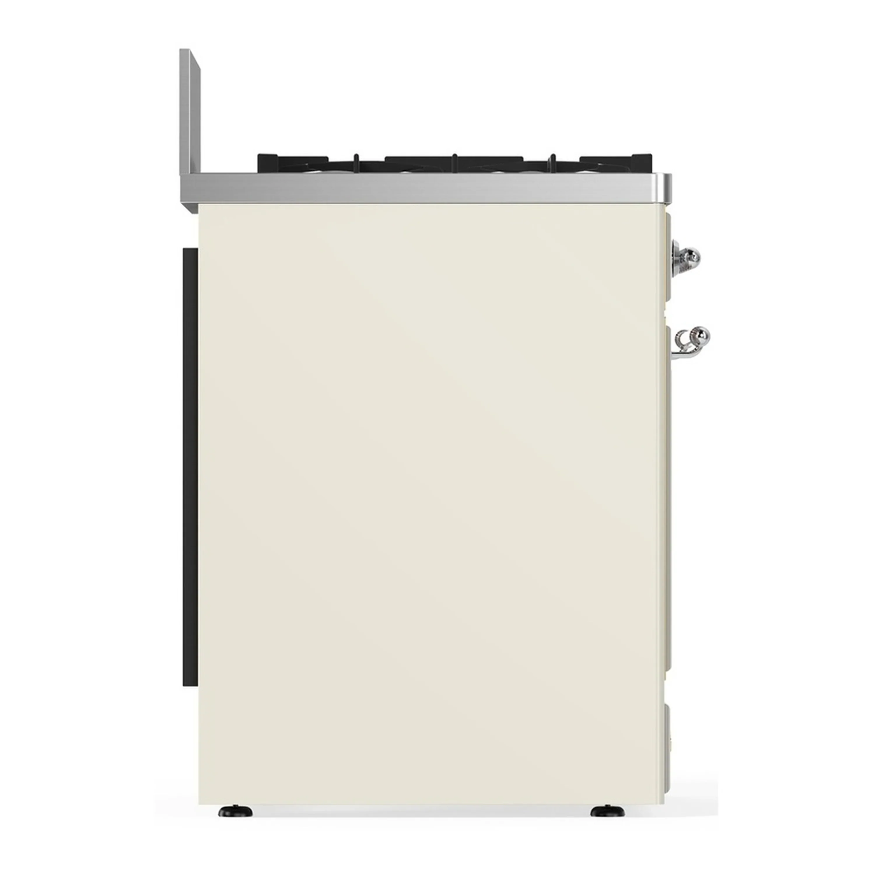 ILVE Majestic III 30-inch Dual Fuel Range with 5 Liquid Propane Burner and Solid Door Electric Oven in Antique White with Chrome Trim (UM30QNR3AWCLP) - Image 7