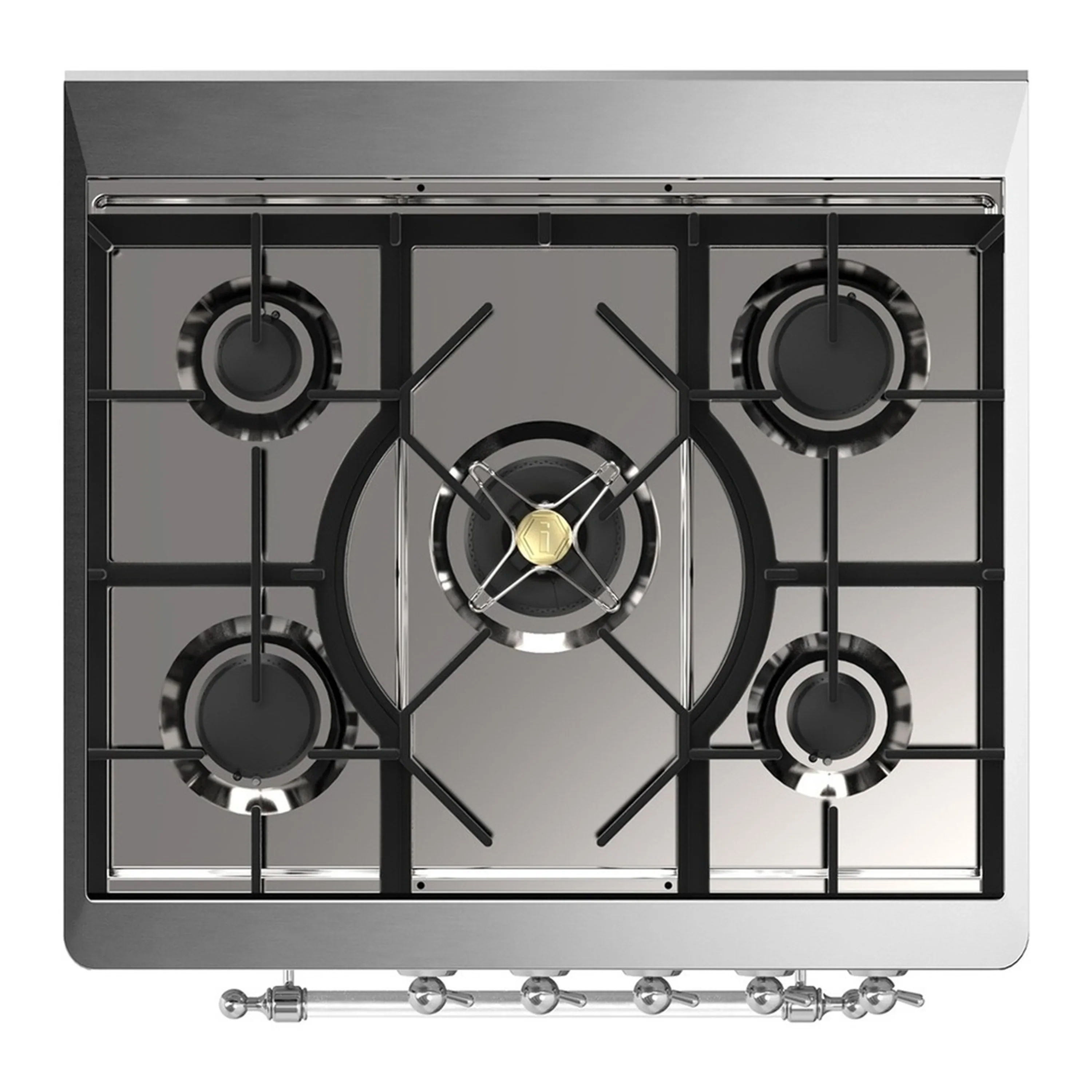 ILVE Majestic III 30-inch Dual Fuel Range with 5 Liquid Propane Burner and Triple Glass Door Electric Oven in Burgundy with Chrome Trim (UM30NR3BUCLP) - Image 2