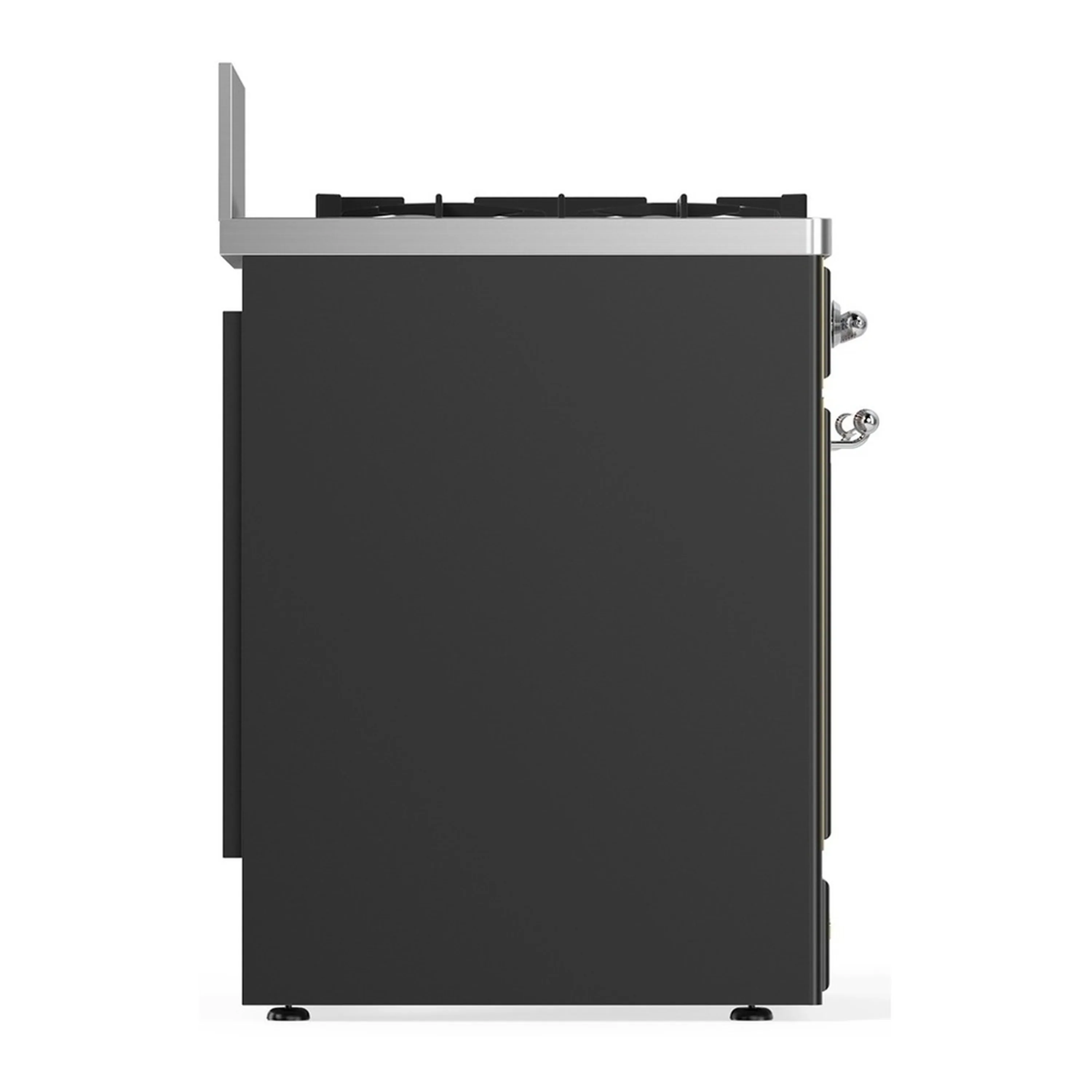 ILVE Majestic III 30-inch Dual Fuel Range with 5 Liquid Propane Burner and Triple Glass Door Electric Oven in Graphite Matte with Chrome Trim (UM30NR3MGCLP) - Image 7