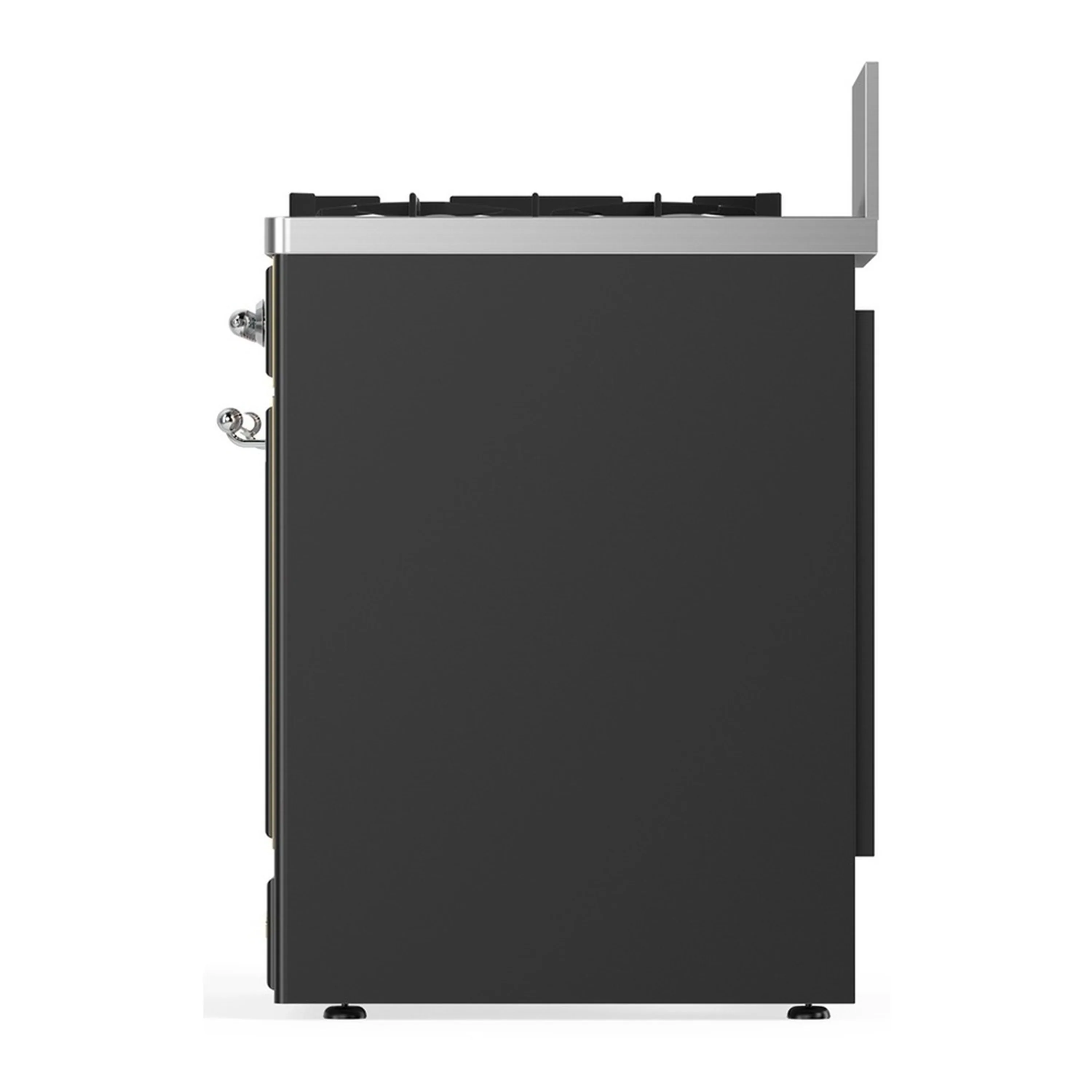 ILVE Majestic III 30-inch Dual Fuel Range with 5 Natural Gas Burner and Solid Door Electric Oven in Graphite Matte with Chrome Trim (UM30QNR3MGC) - Image 6
