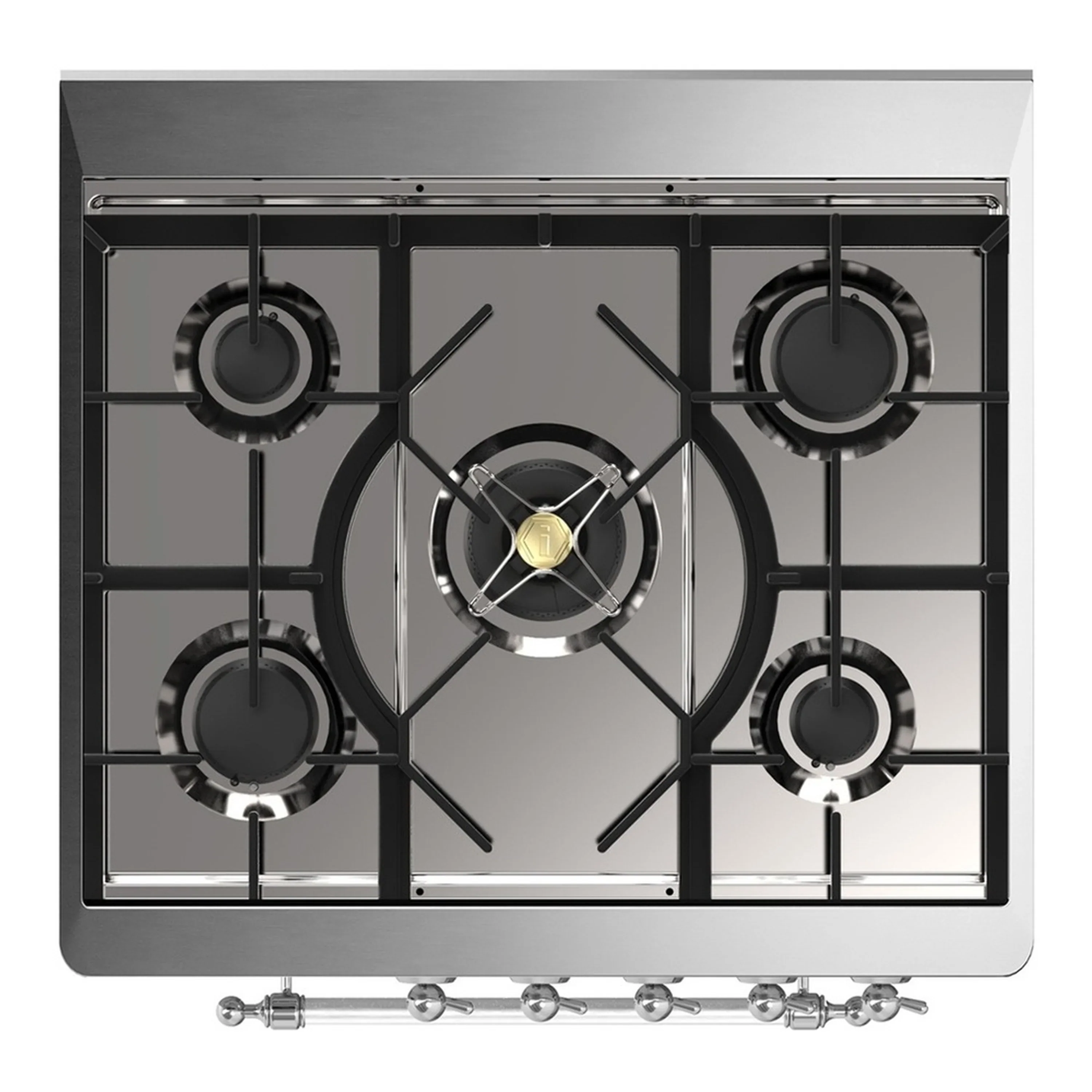 ILVE Majestic III 30-inch Dual Fuel Range with 5 Liquid Propane Burner and Solid Door Electric Oven in Graphite Matte with Chrome Trim (UM30QNR3MGCLP) - Image 2